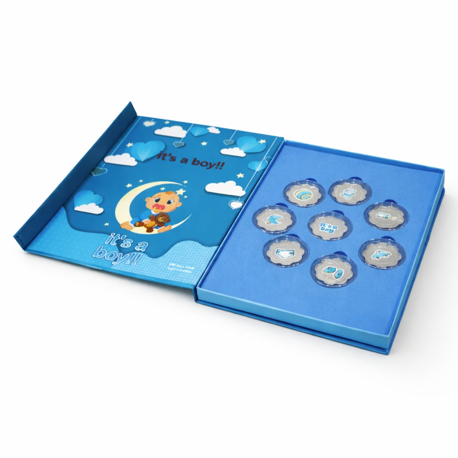 It's a boy Silver coin gift box | Set of 8 coins