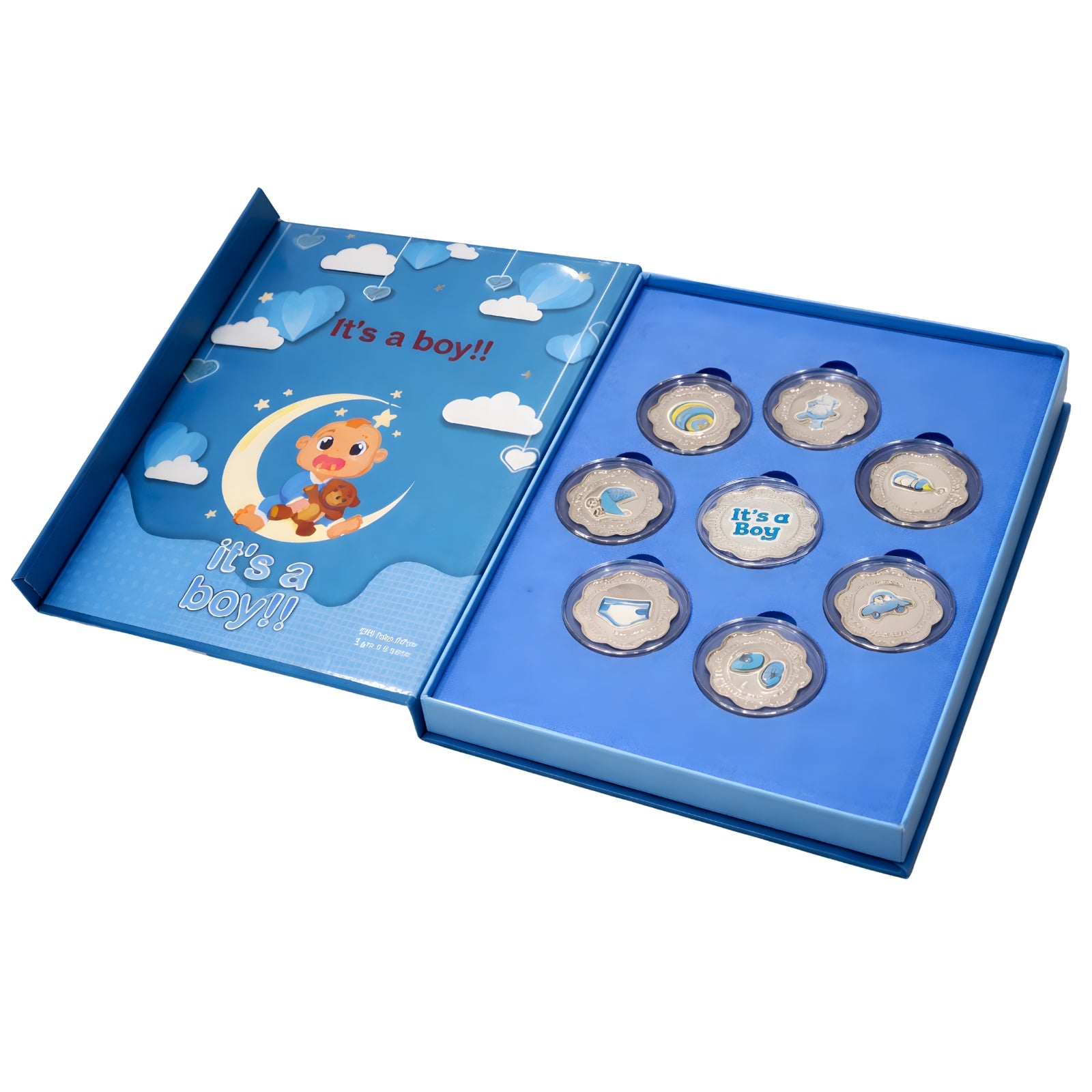 It's a boy Silver coin gift box | Set of 8 coins