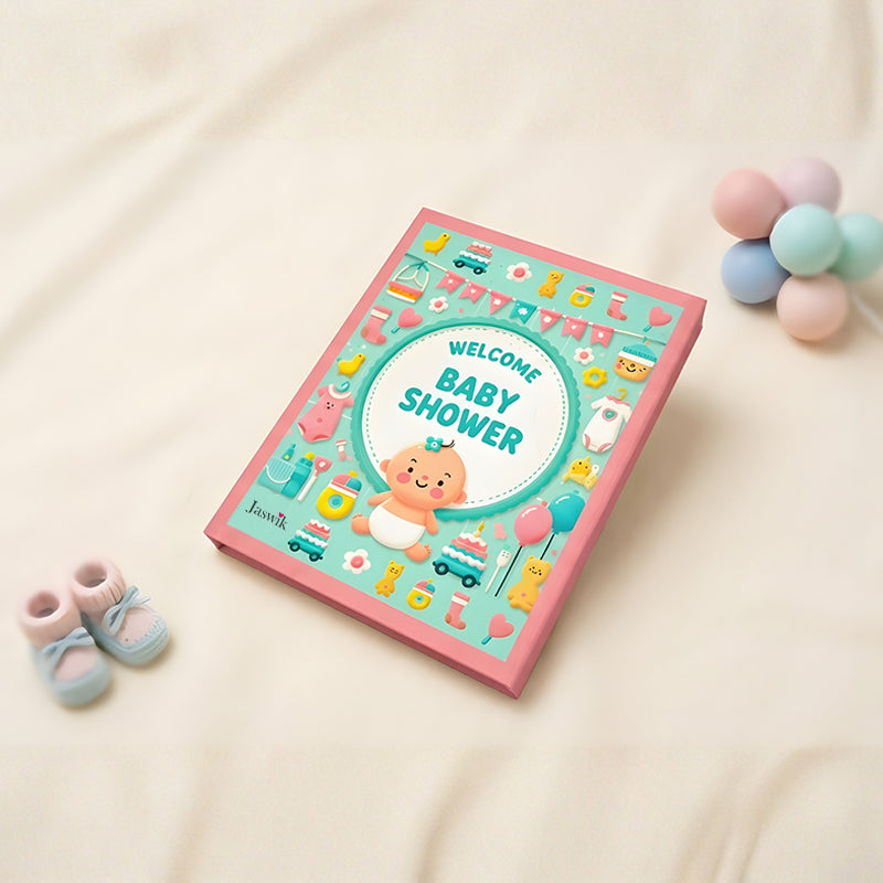 Baby shower Silver coin gift box | Set of 8 coins