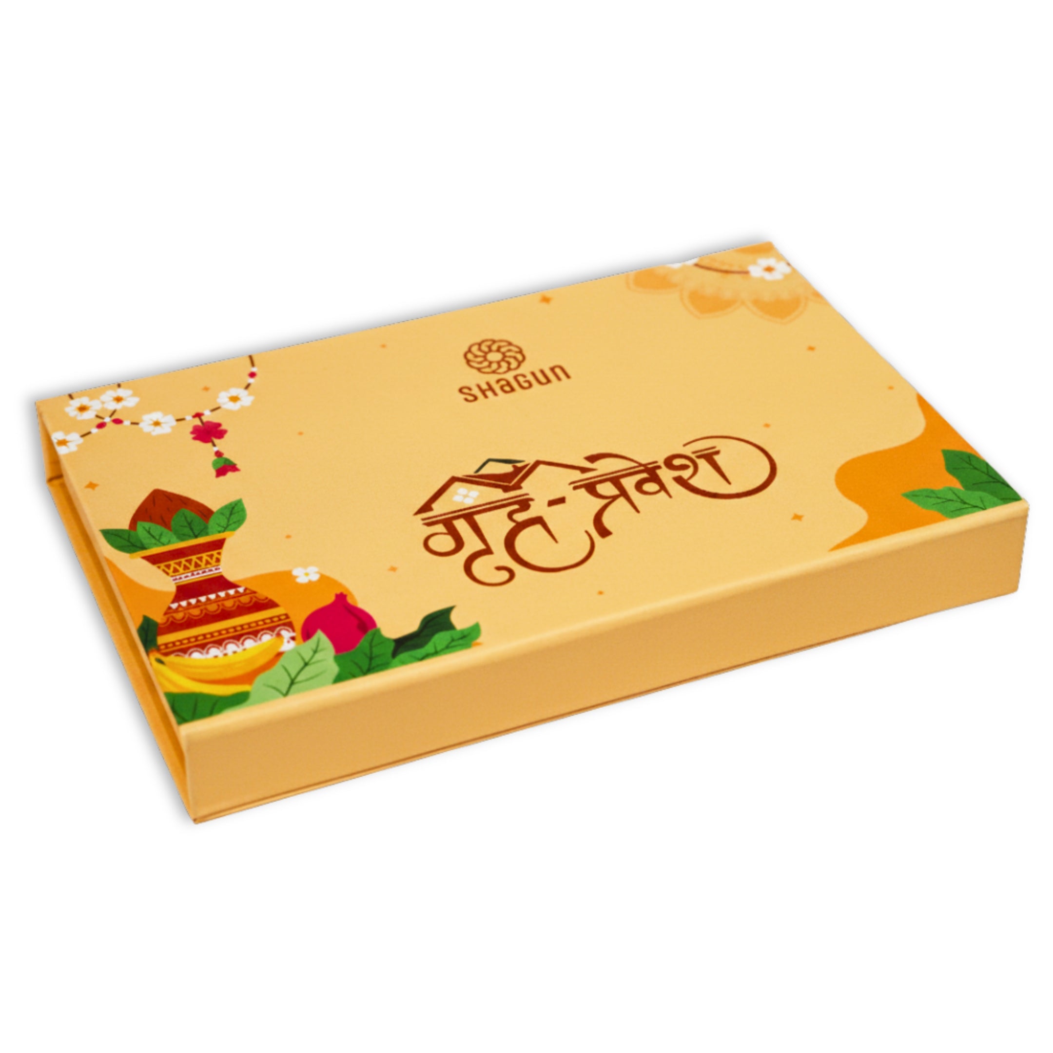 Griha Pravesh Silver coin gift box | Set of 5