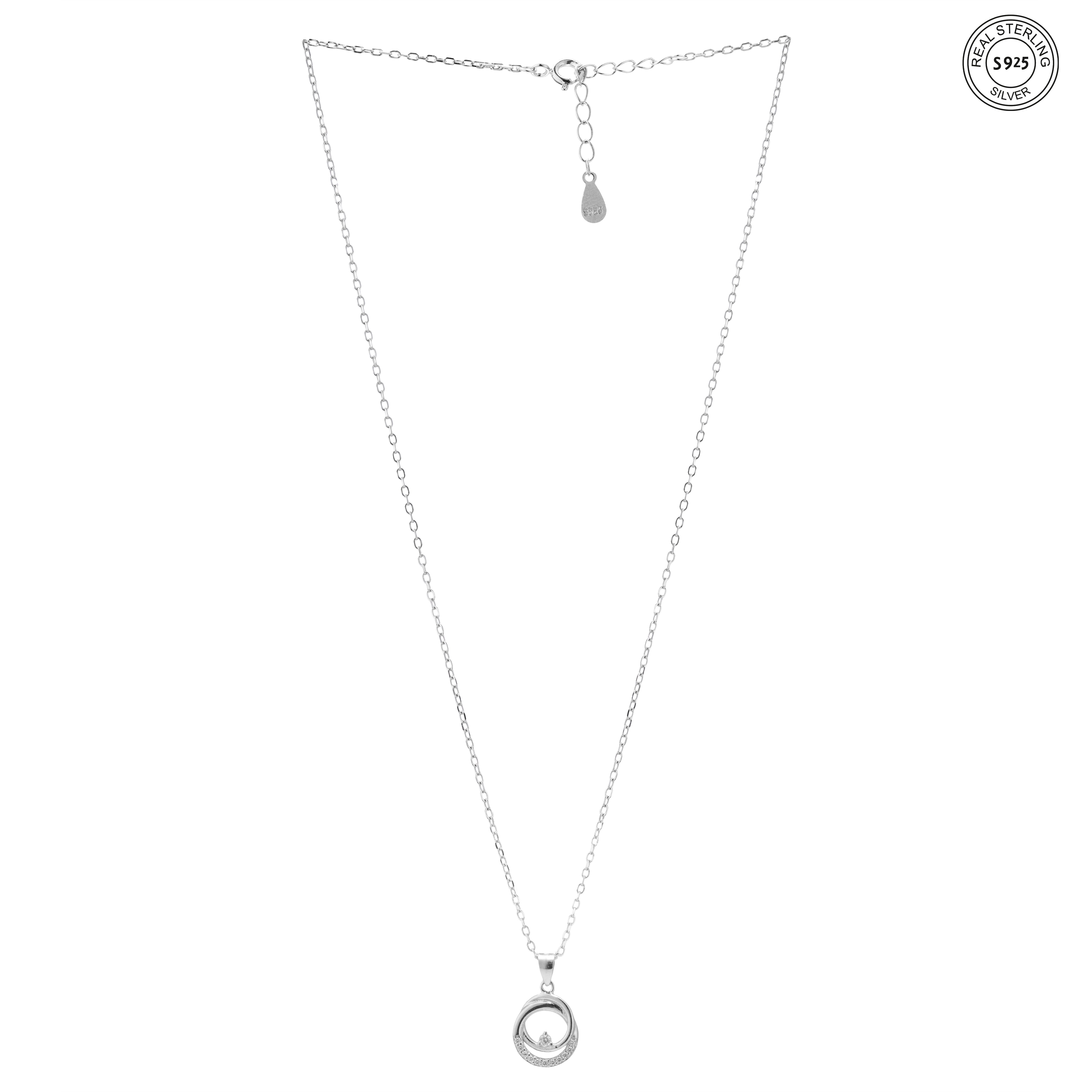 Silver Loop Pendant Set