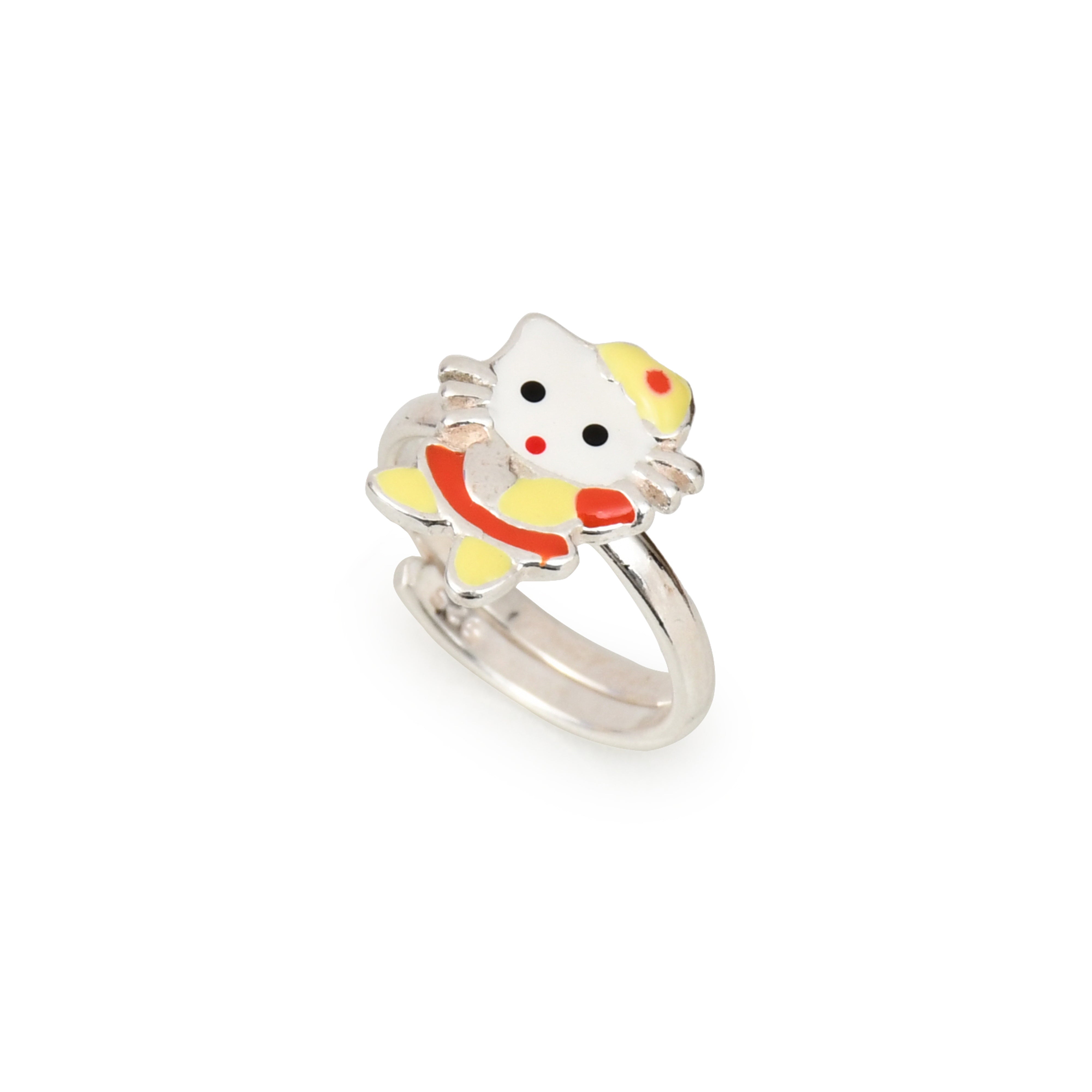 Cute Kitty Silver Ring