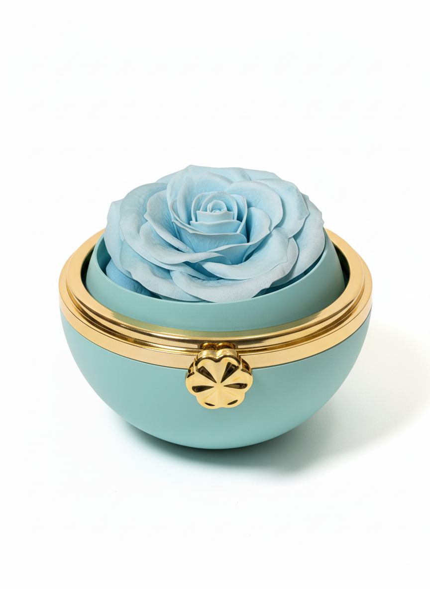 Blue rosette Gift Box