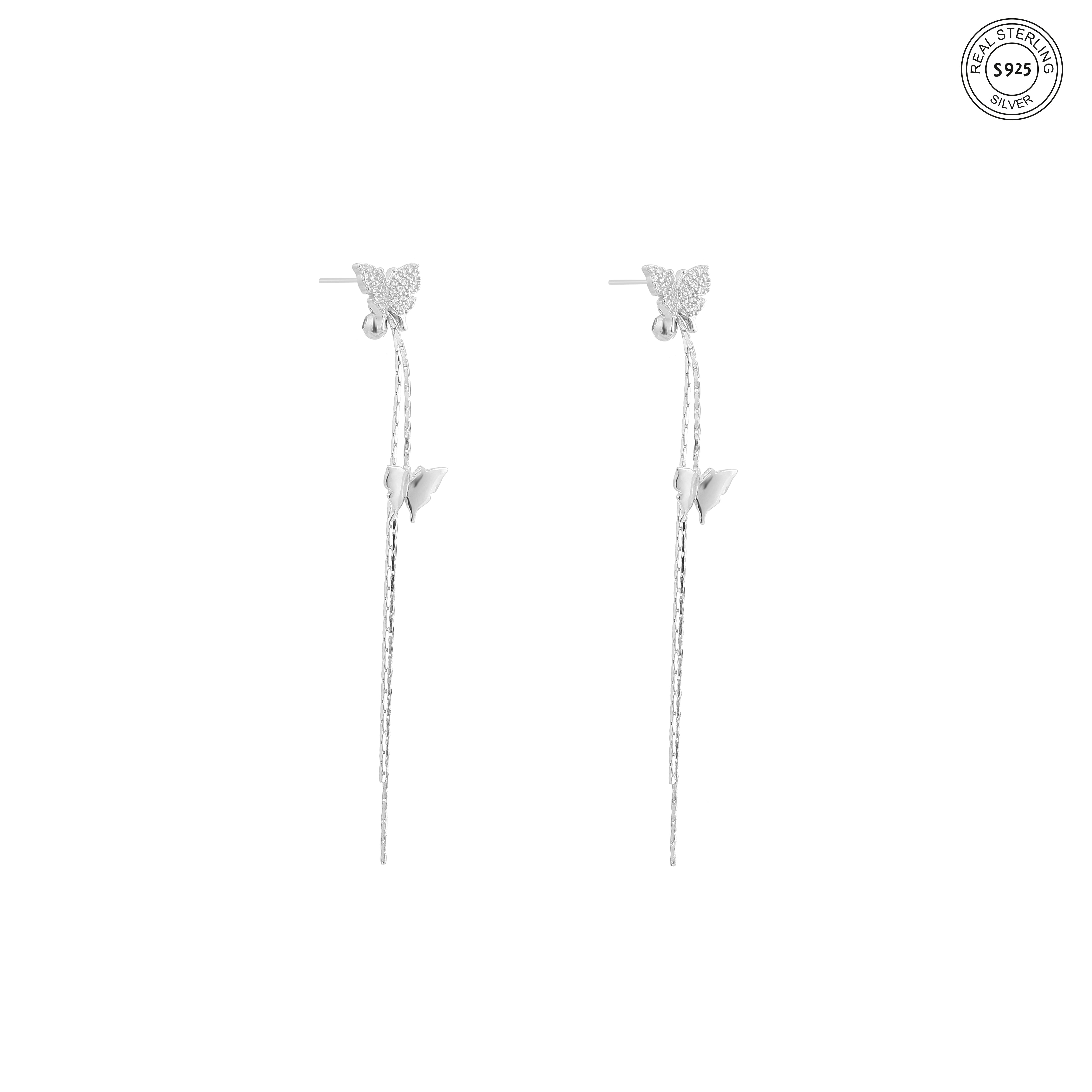 Flutter Chain Silver Drops