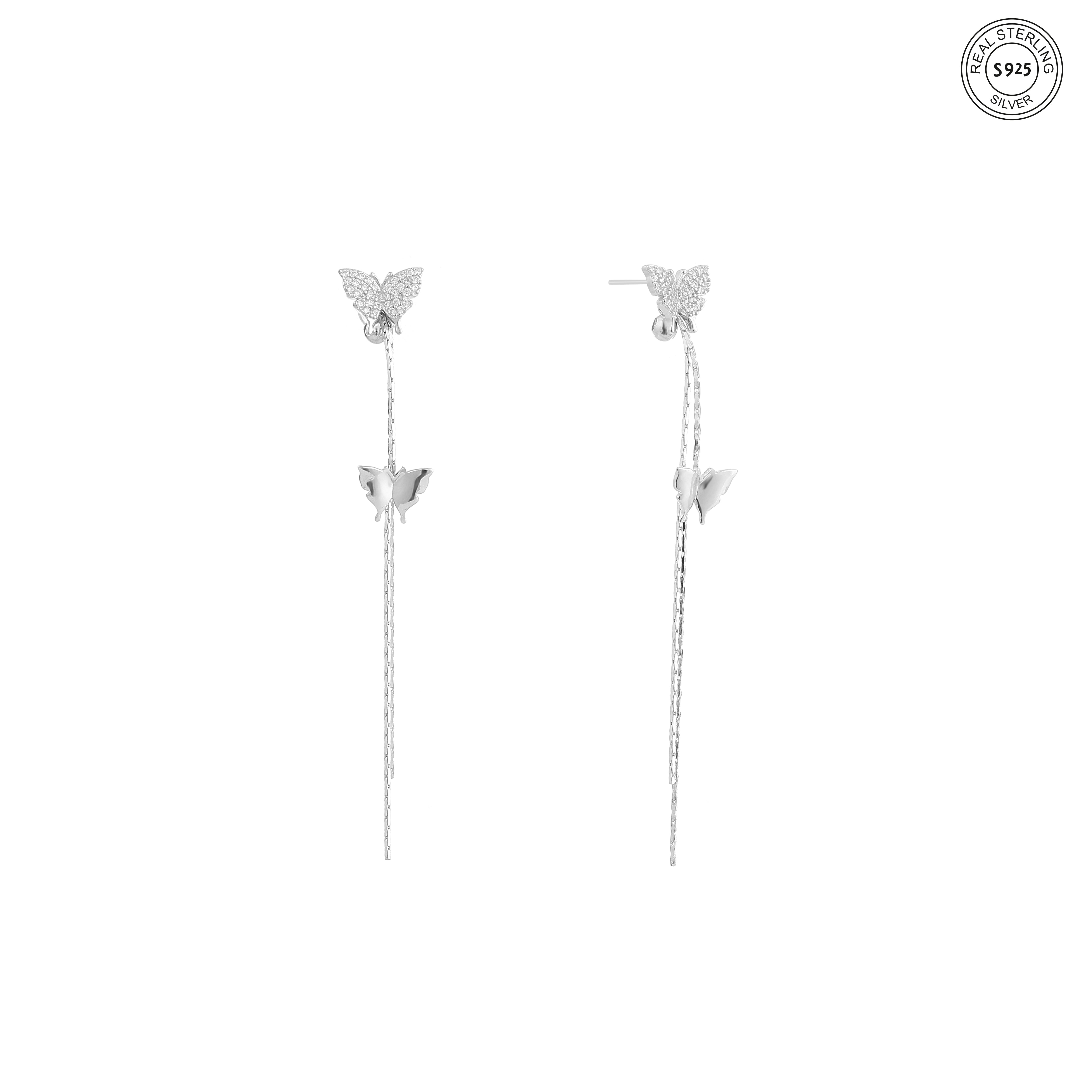 Flutter Chain Silver Drops