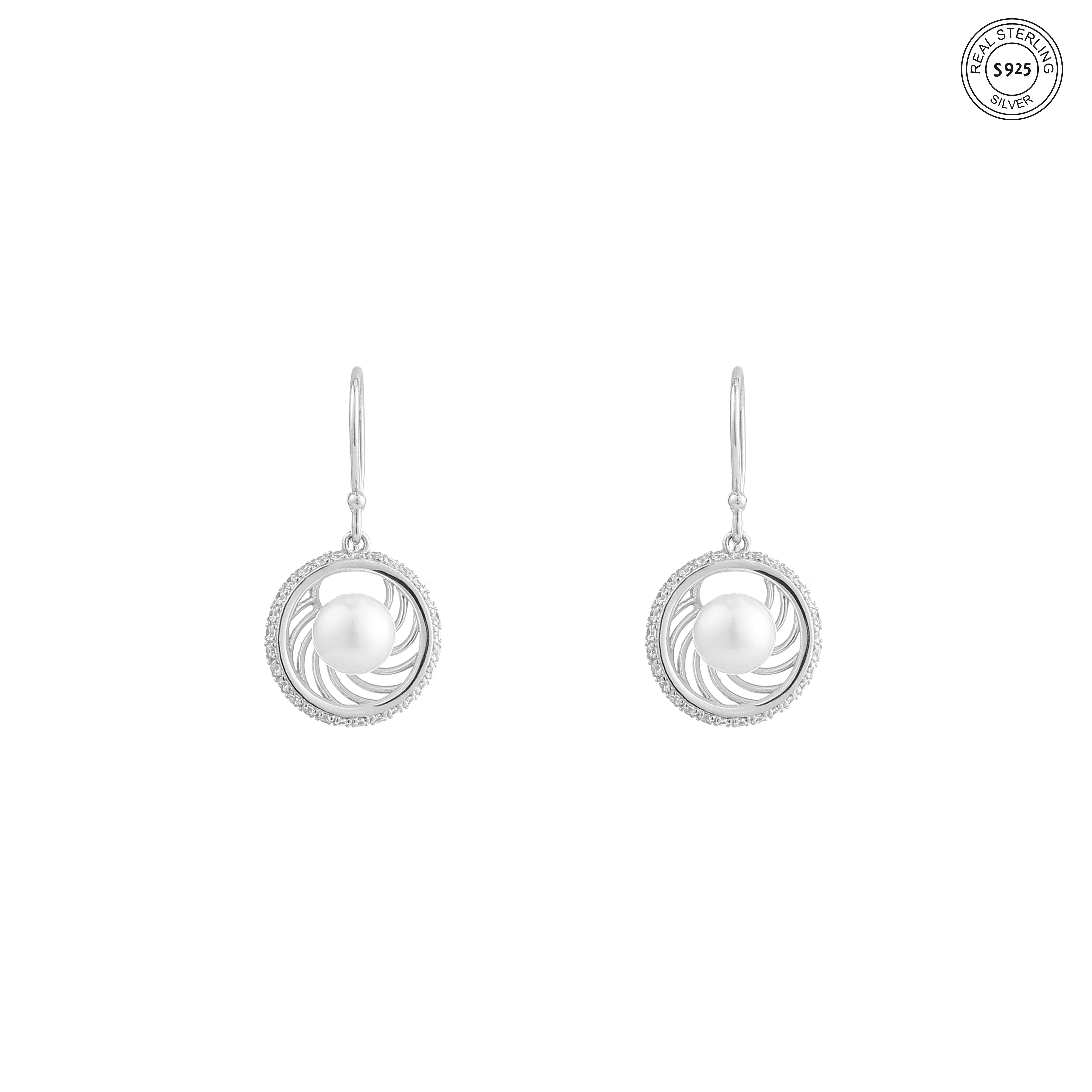 Silver Swirl Earrings
