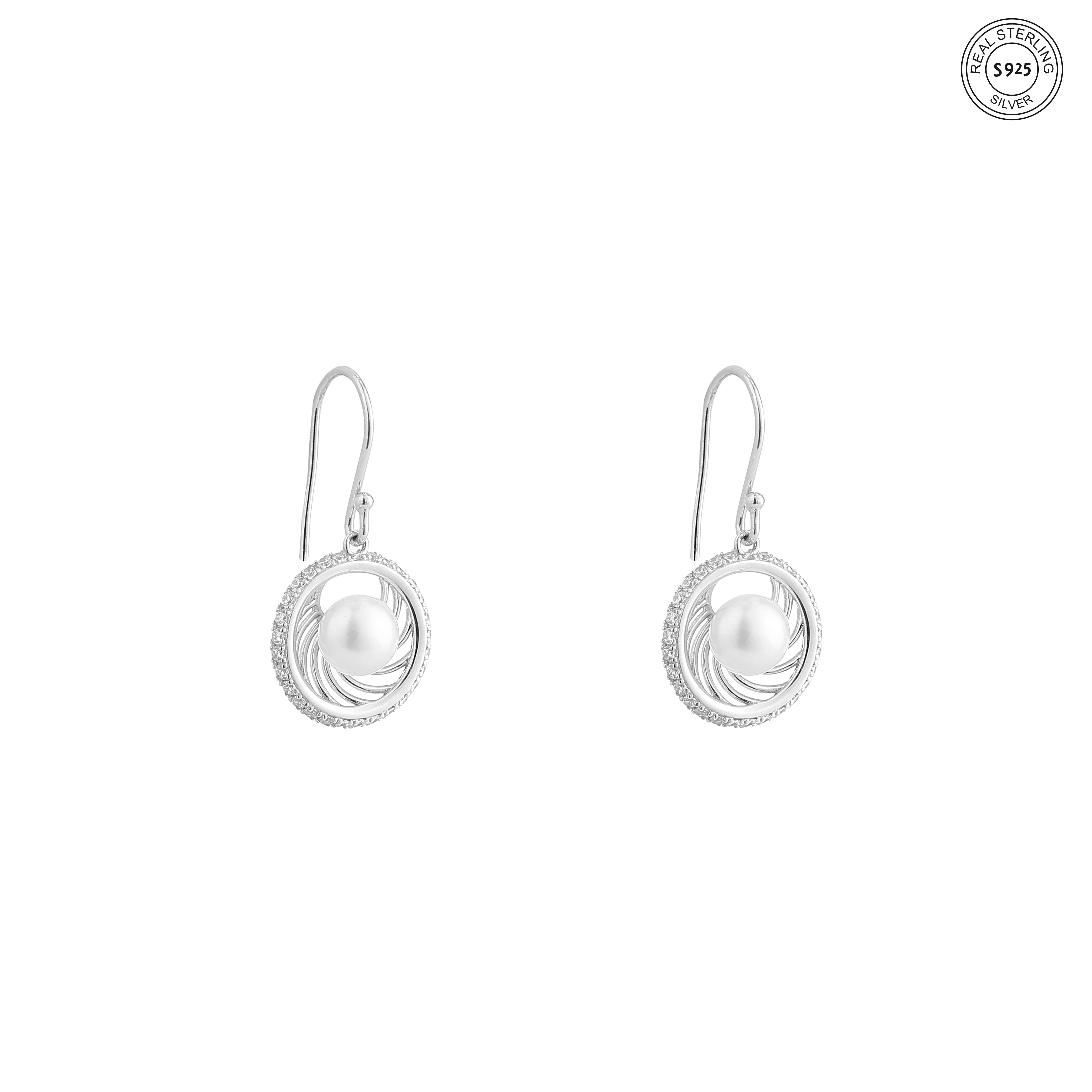 Silver Swirl Earrings