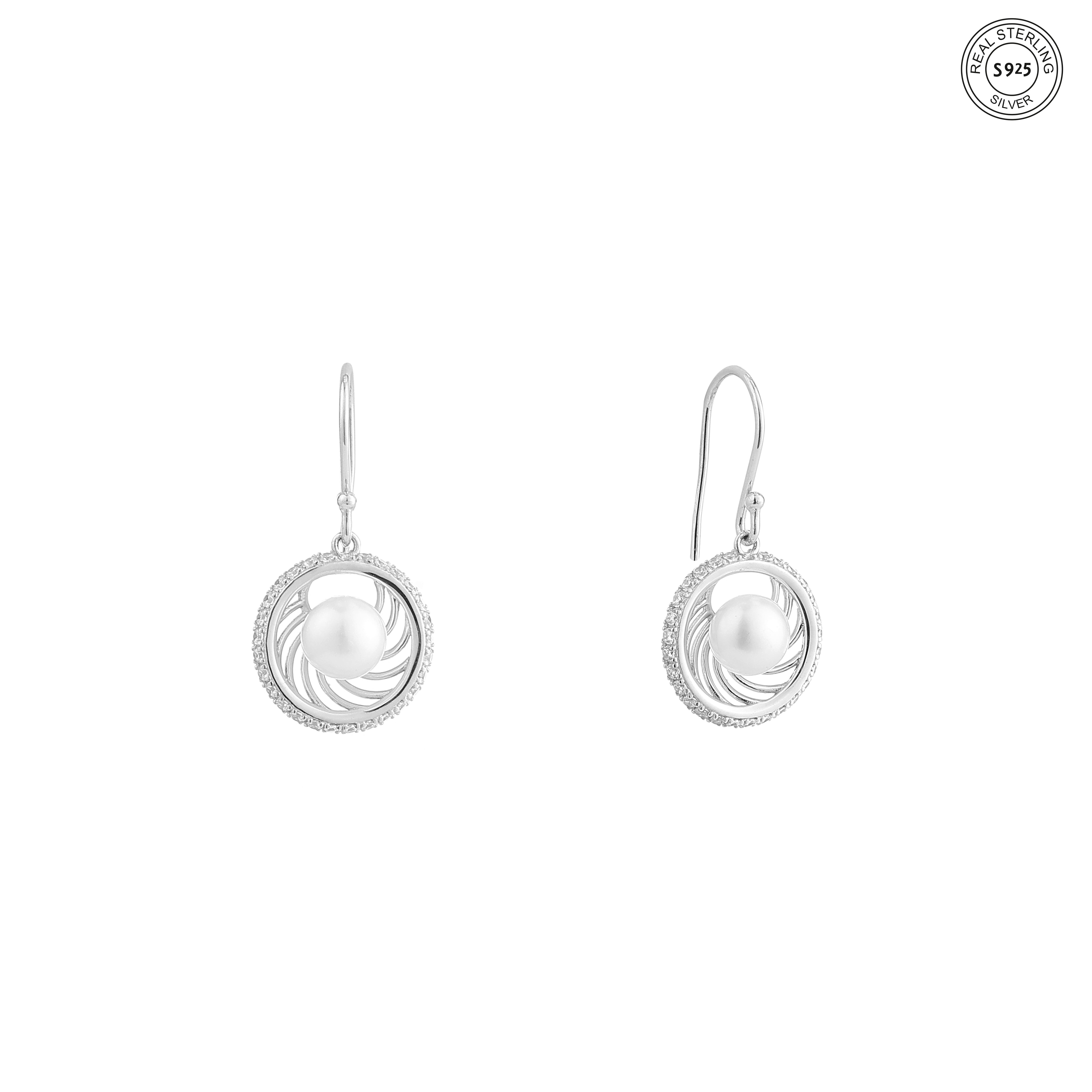 Silver Swirl Earrings