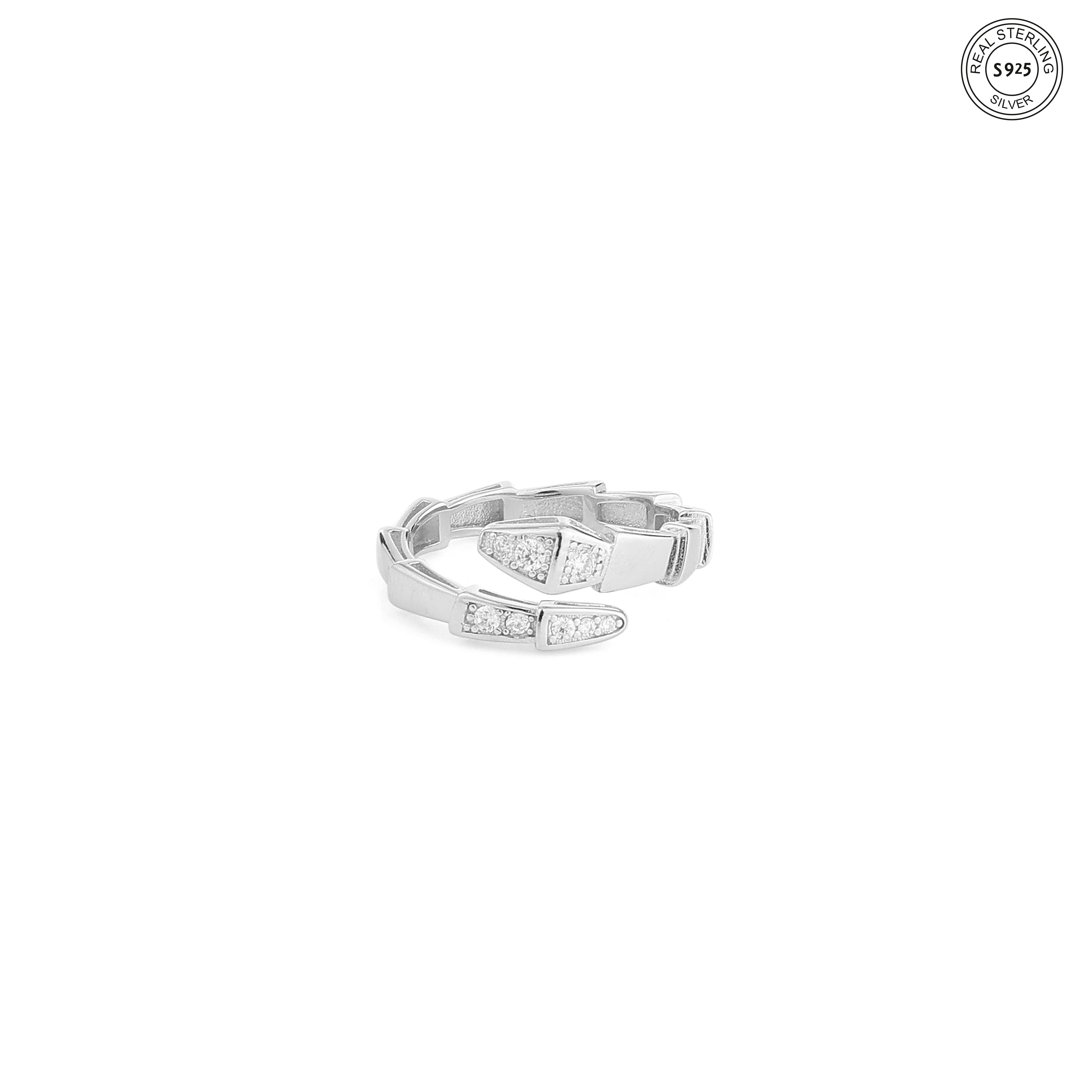 Serpent Edge Silver Ring