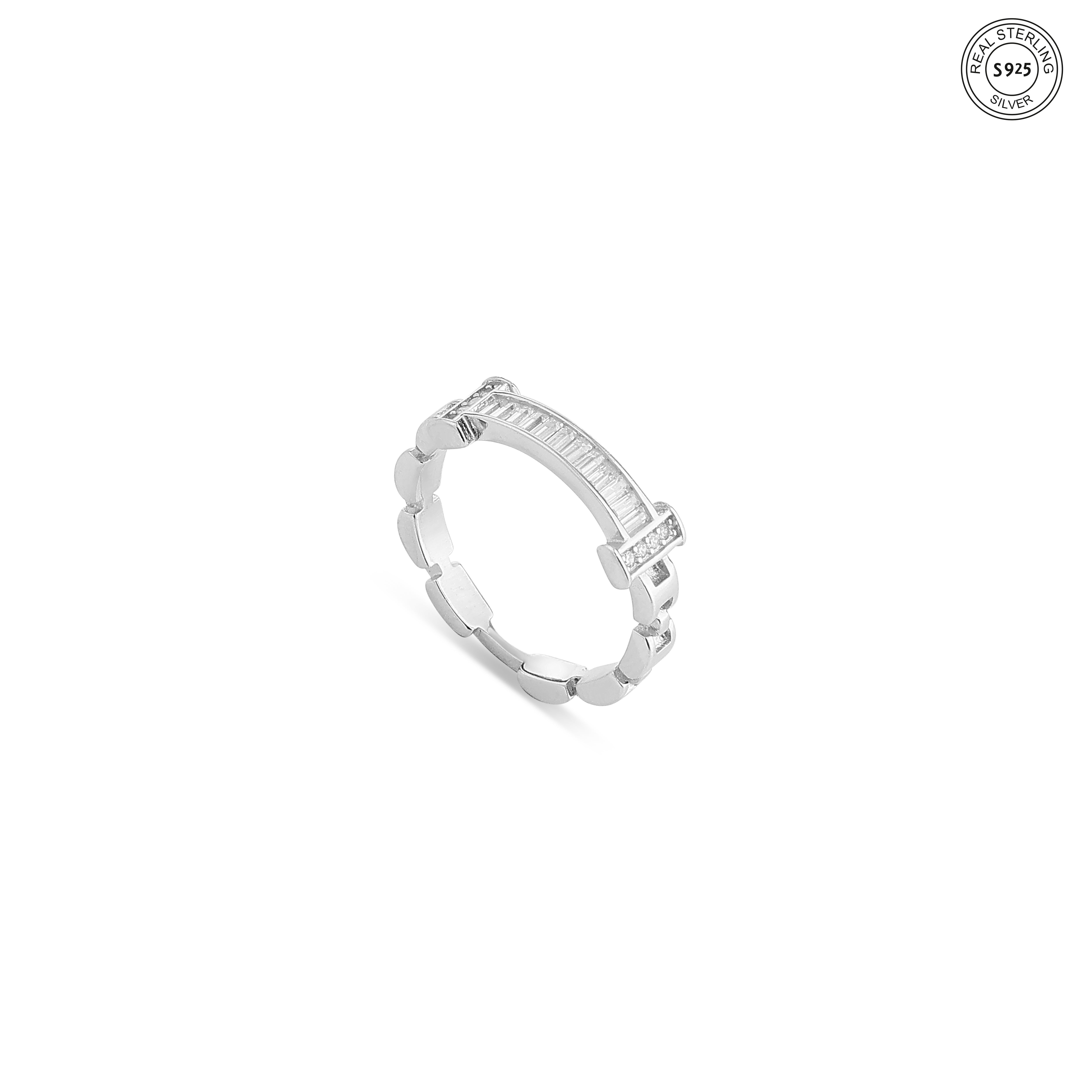 Grace Link Silver Ring