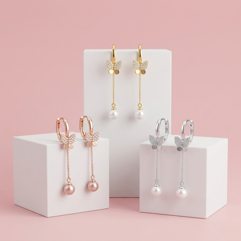 Pearl Flutter Silver Drops