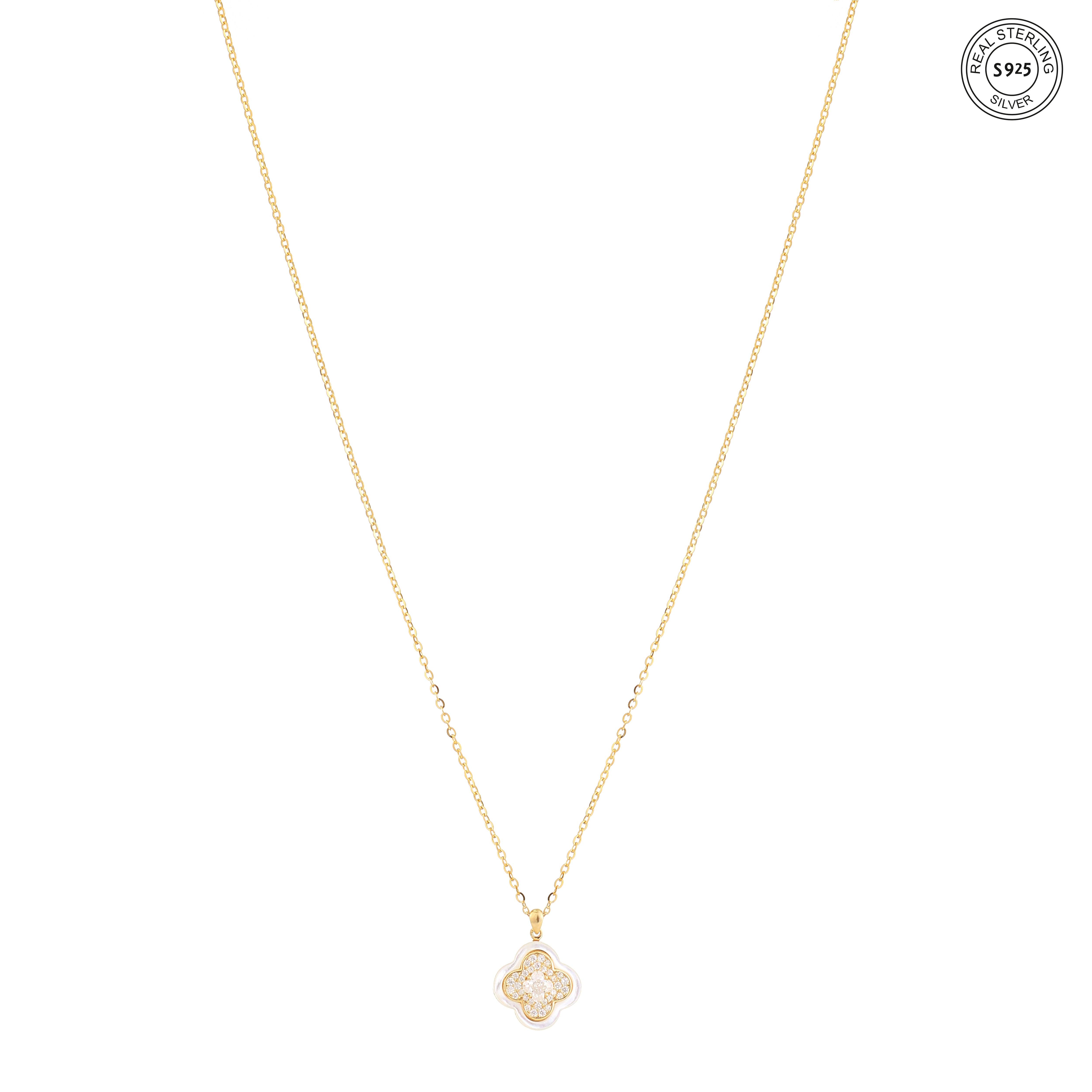 Dainty flower silver pendant for women lightweight everyday wear jewelry