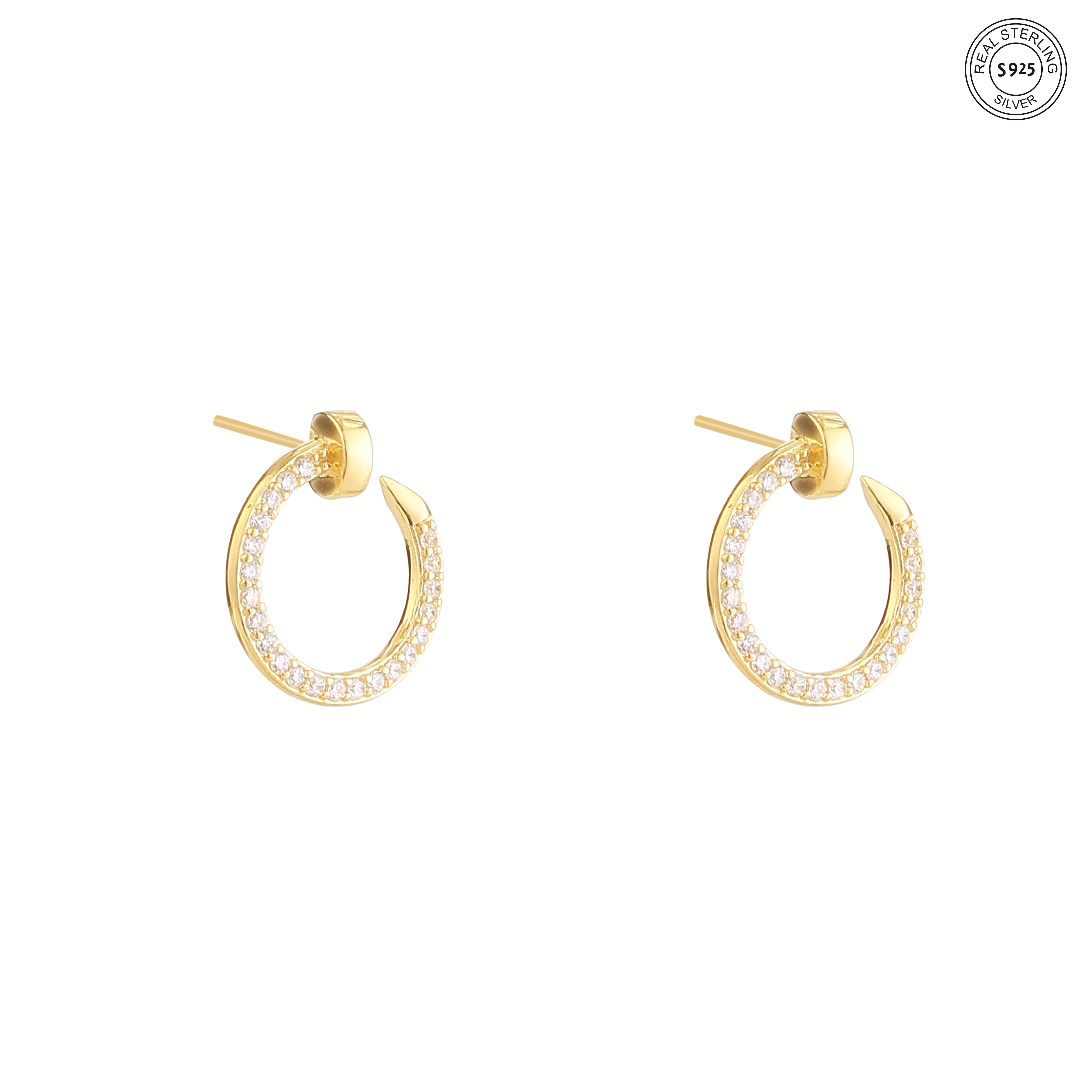 Dainty open hoop earrings for women lightweight elegant jewelry