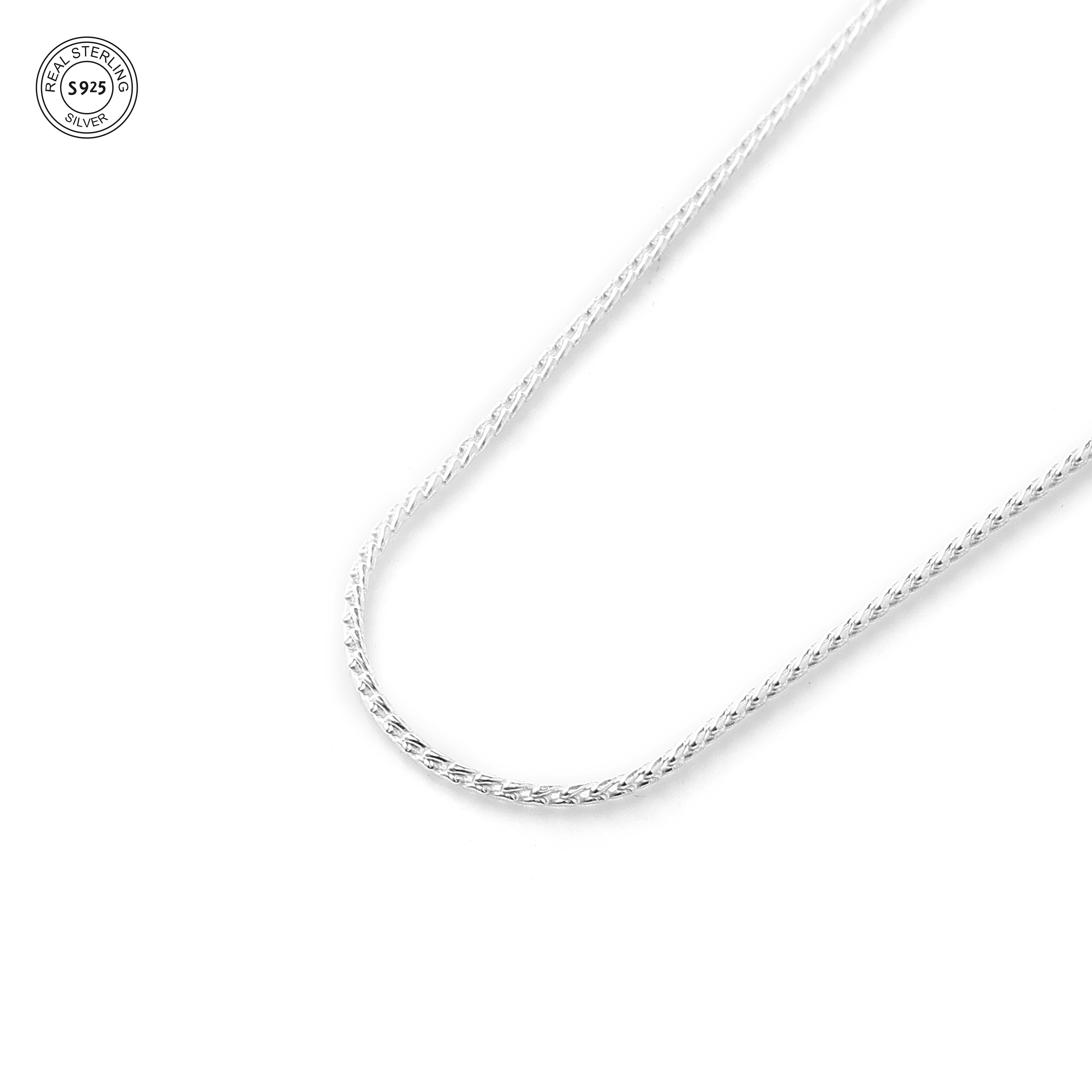 Fine twist 925 sterling silver chain for women lightweight minimalist daily wear
