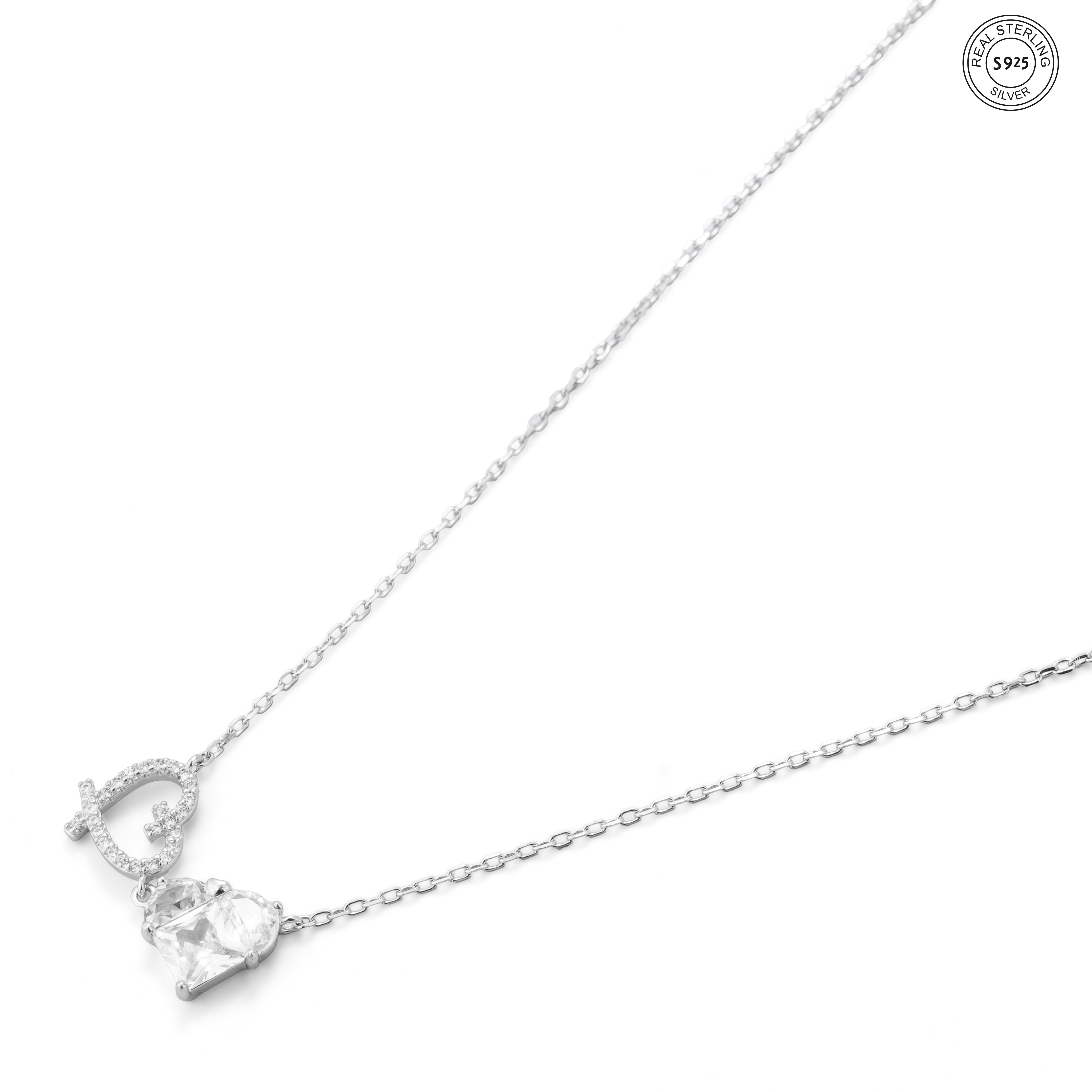 Geometric prism silver pendant 925 silver elegant necklace for women
