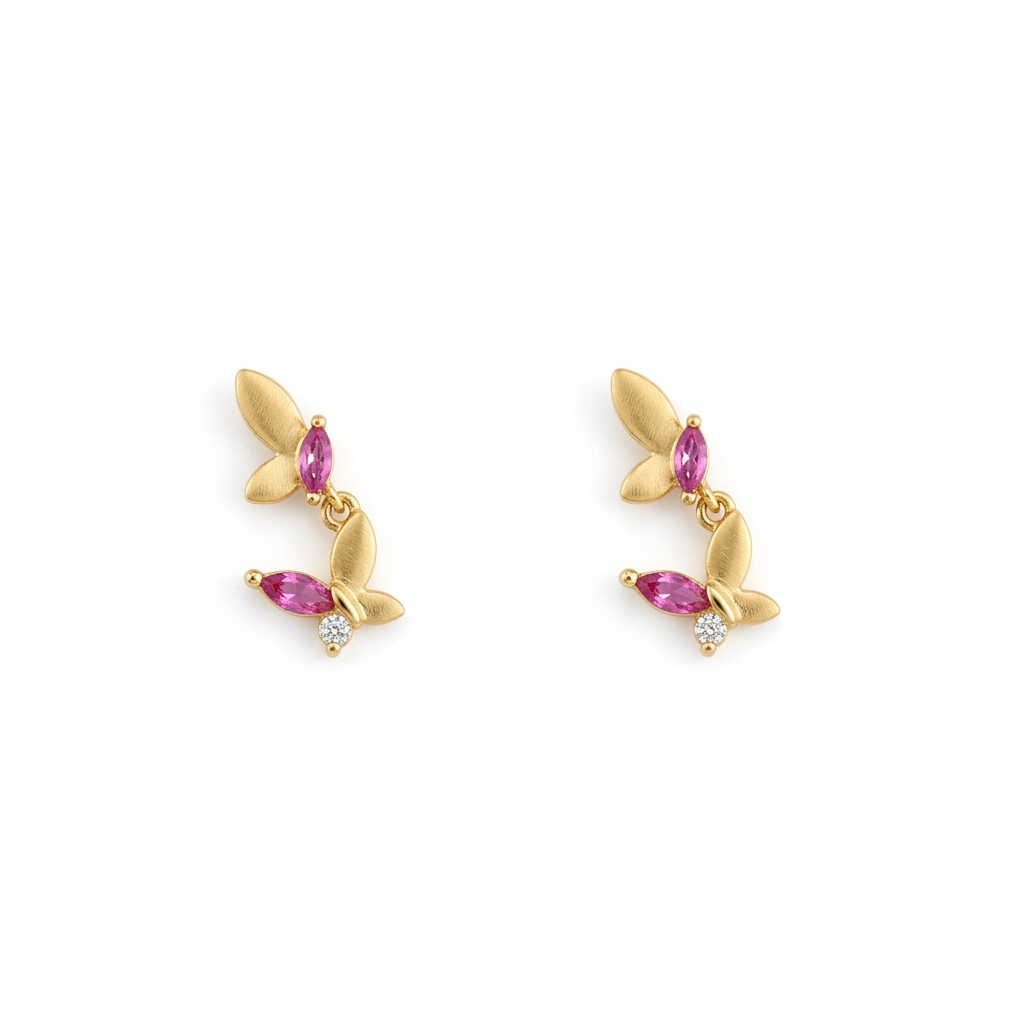 Pair of silver hoop earrings on a white background