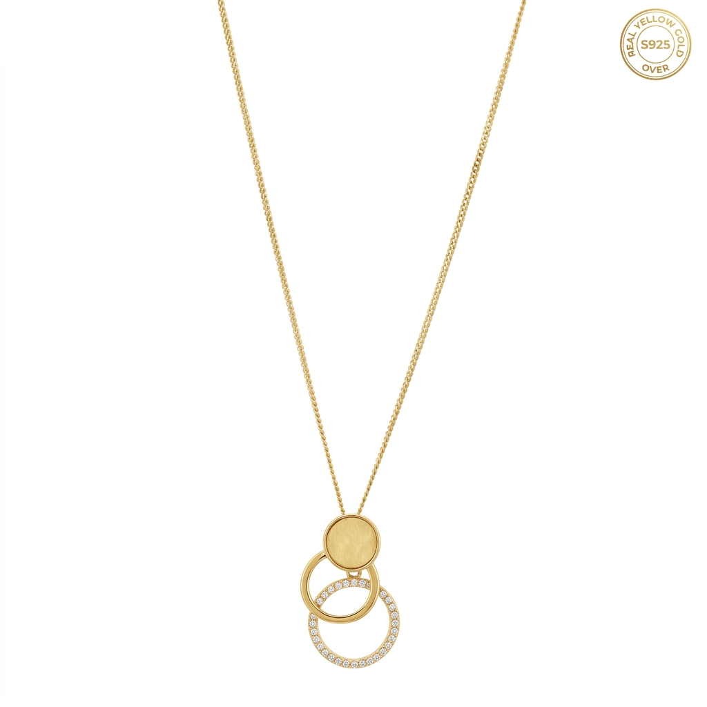 Gold loop trio pendant stylish modern design