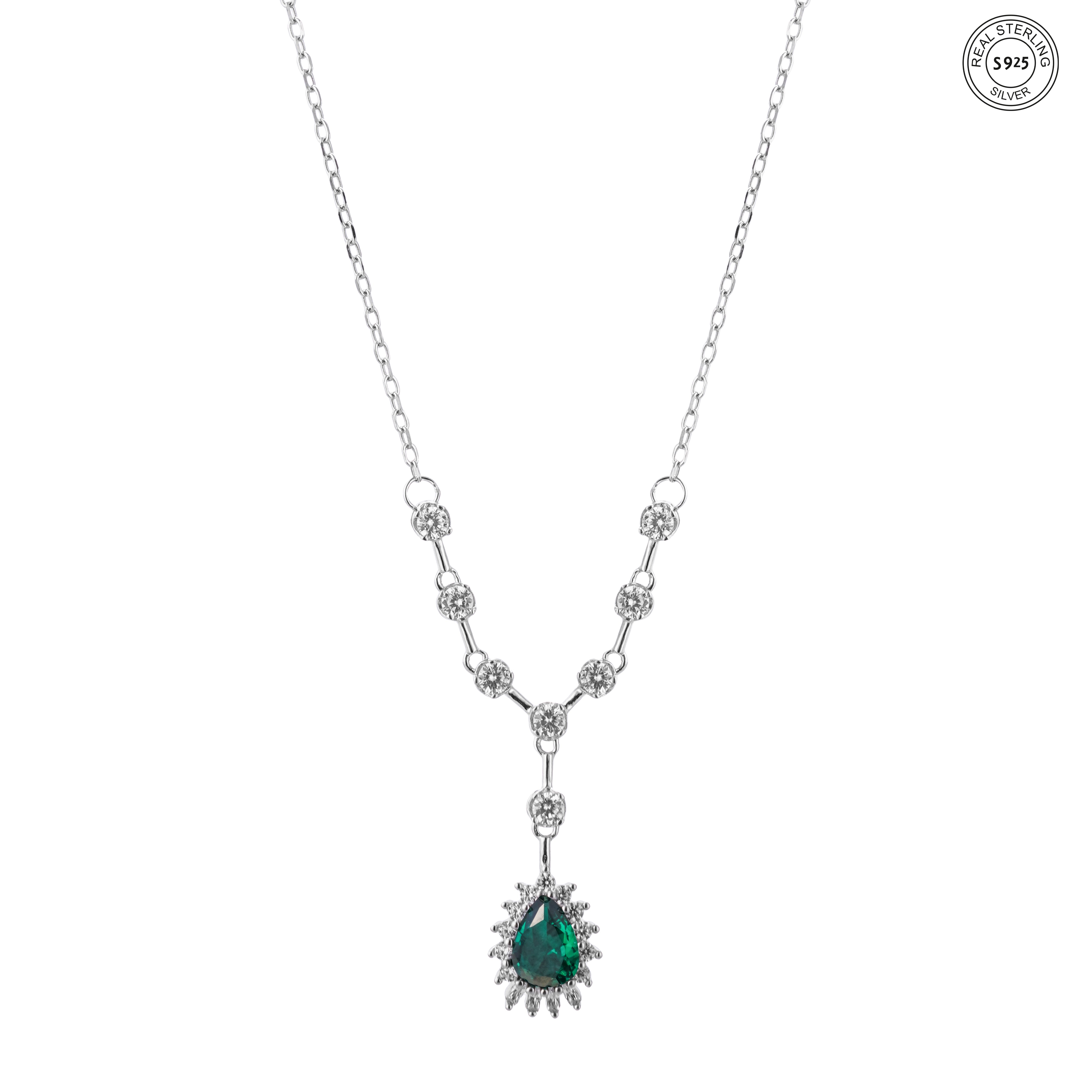 Halo gemstone drop earrings 925 silver aesthetic party wear earrings for women