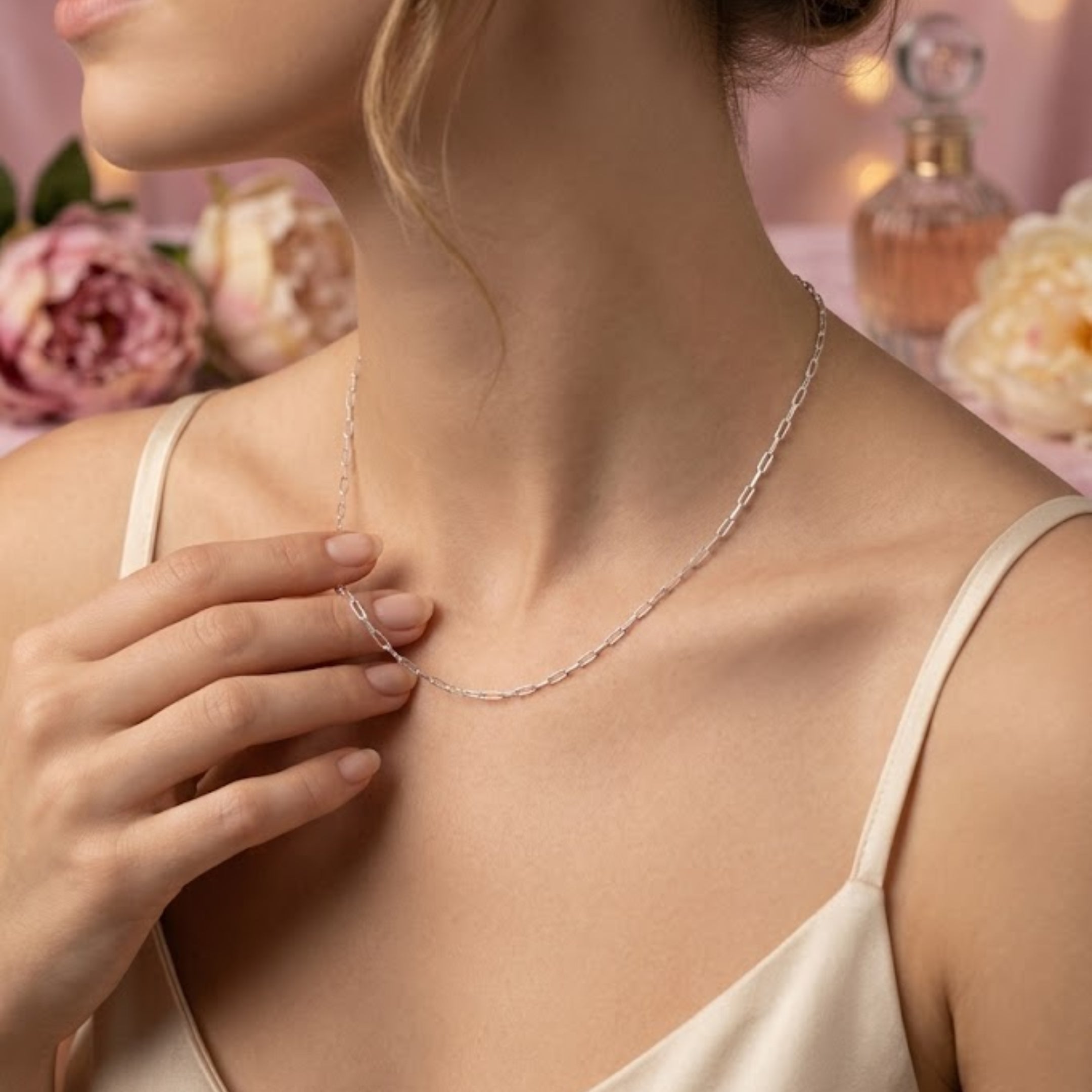 925 silver link chain minimalist design