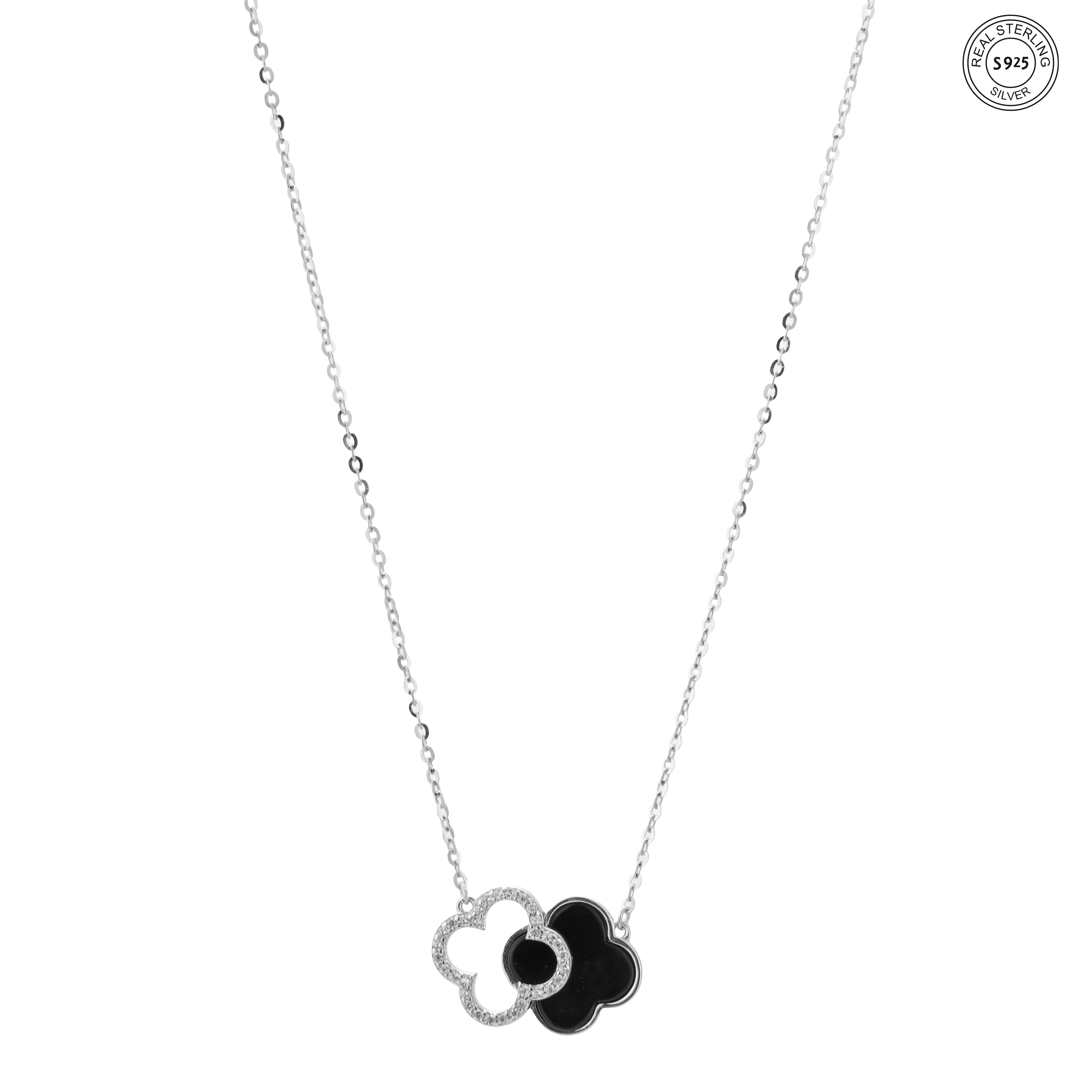 Love connection pendant silver romantic modern design