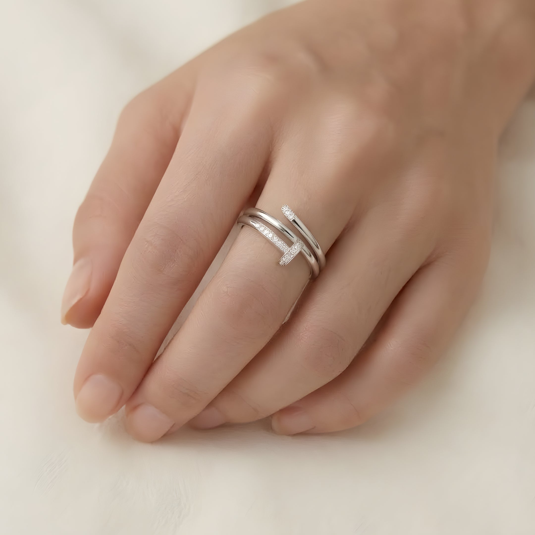 Minimal silver band ring for women sleek modern jewelry