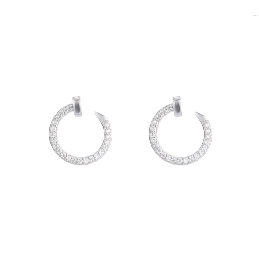 Silver hoop earrings 925 for women classic everyday style