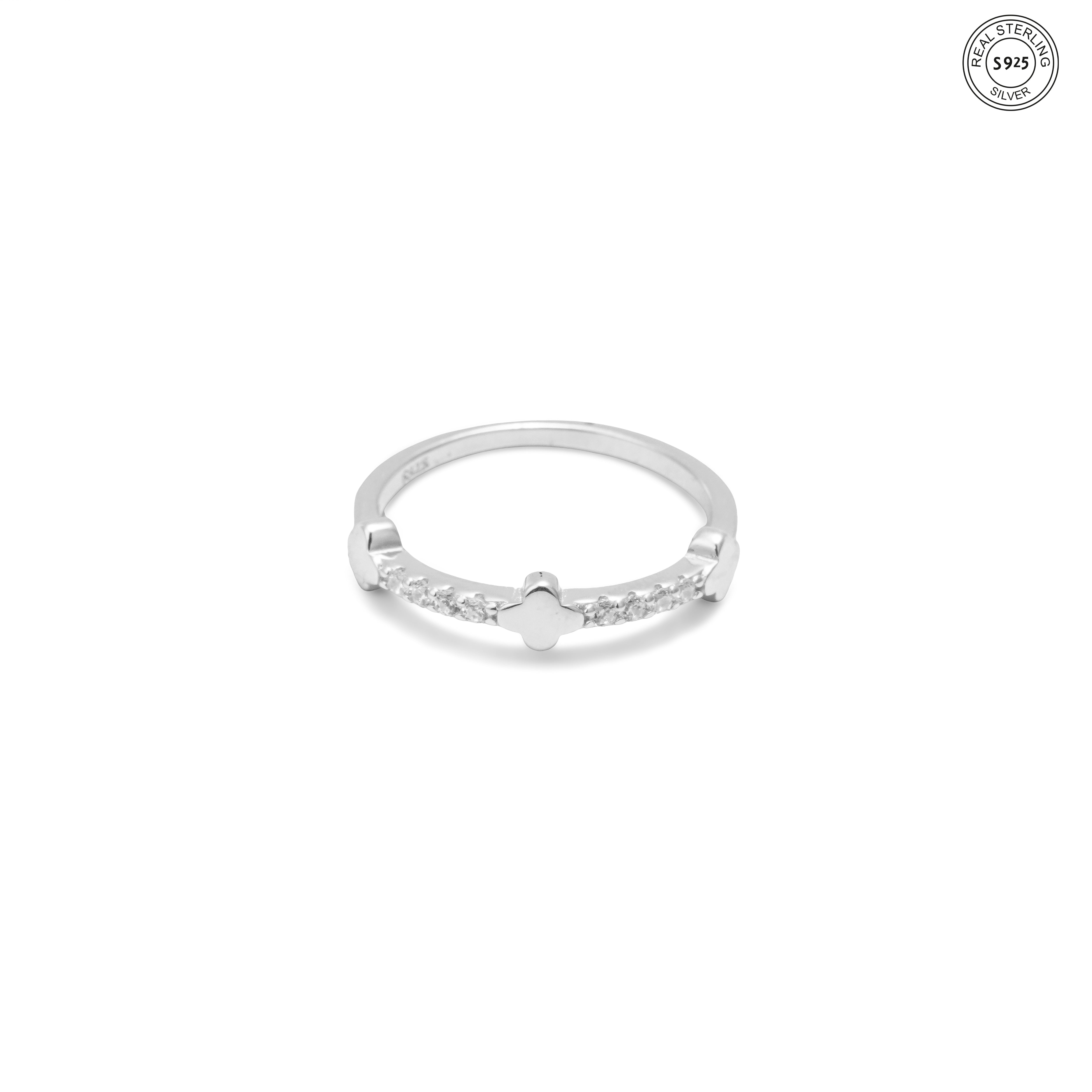 Simple silver band ring 925 silver classy minimal design for girls