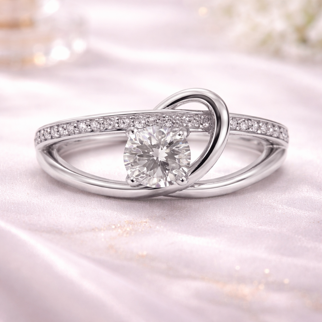 Zirconia solitaire silver ring for women classy daily wear