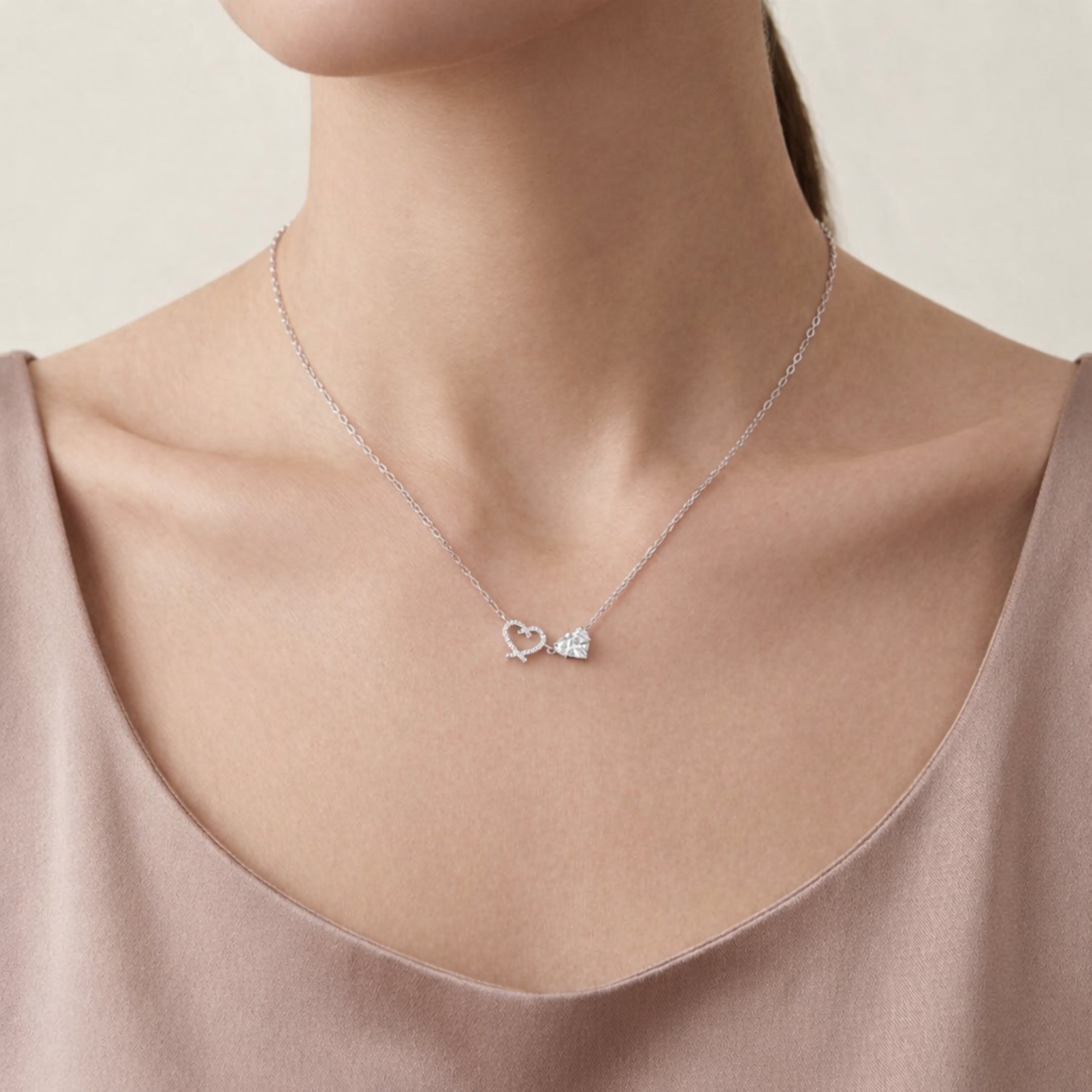 Silver Love Prism Necklace