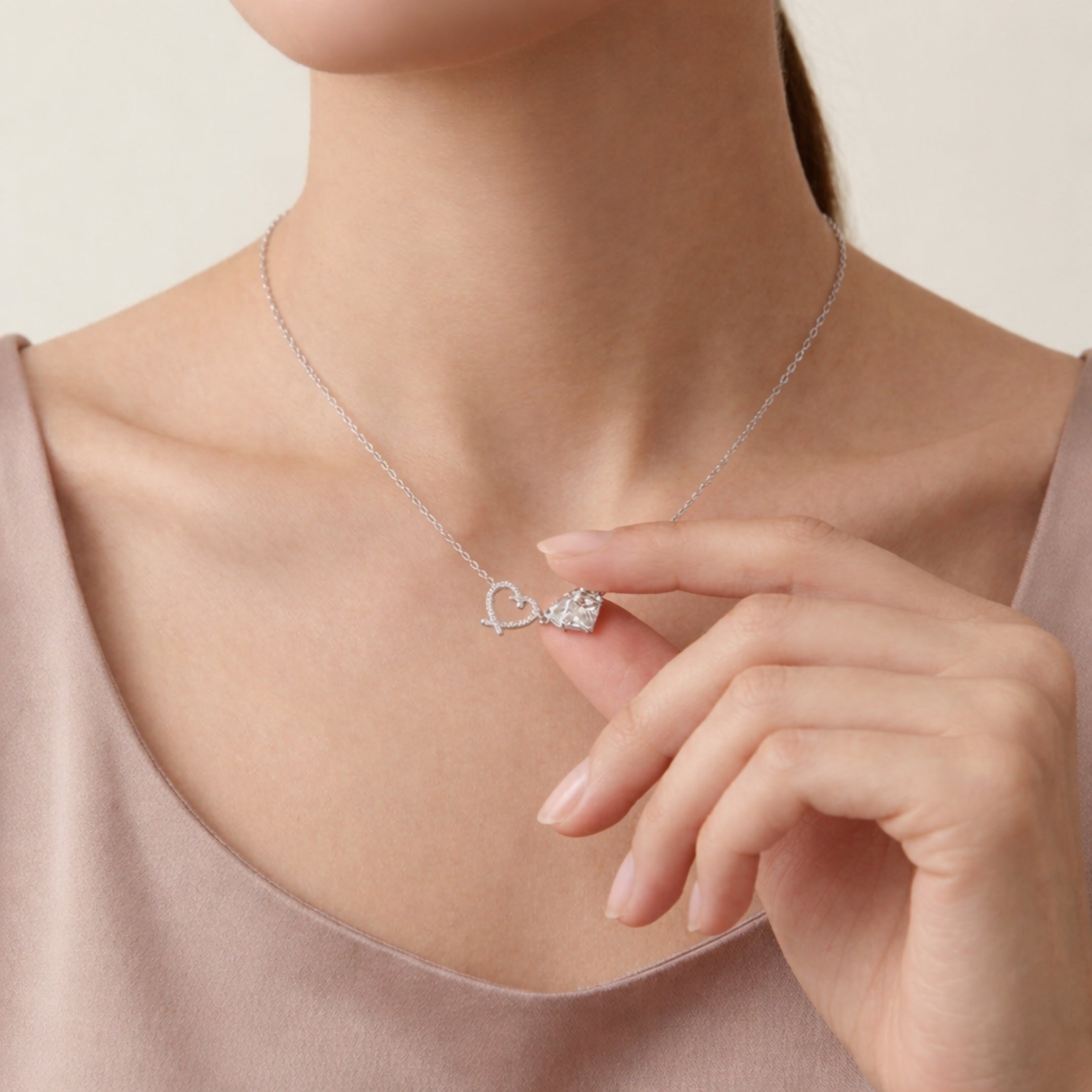 Silver Love Prism Necklace