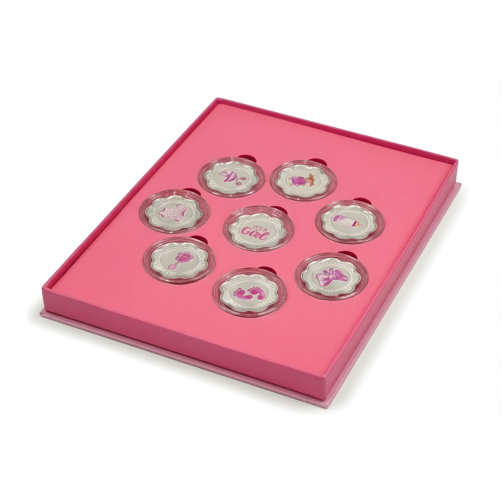 It's a girl Silver coin gift box | Set of 8 coins