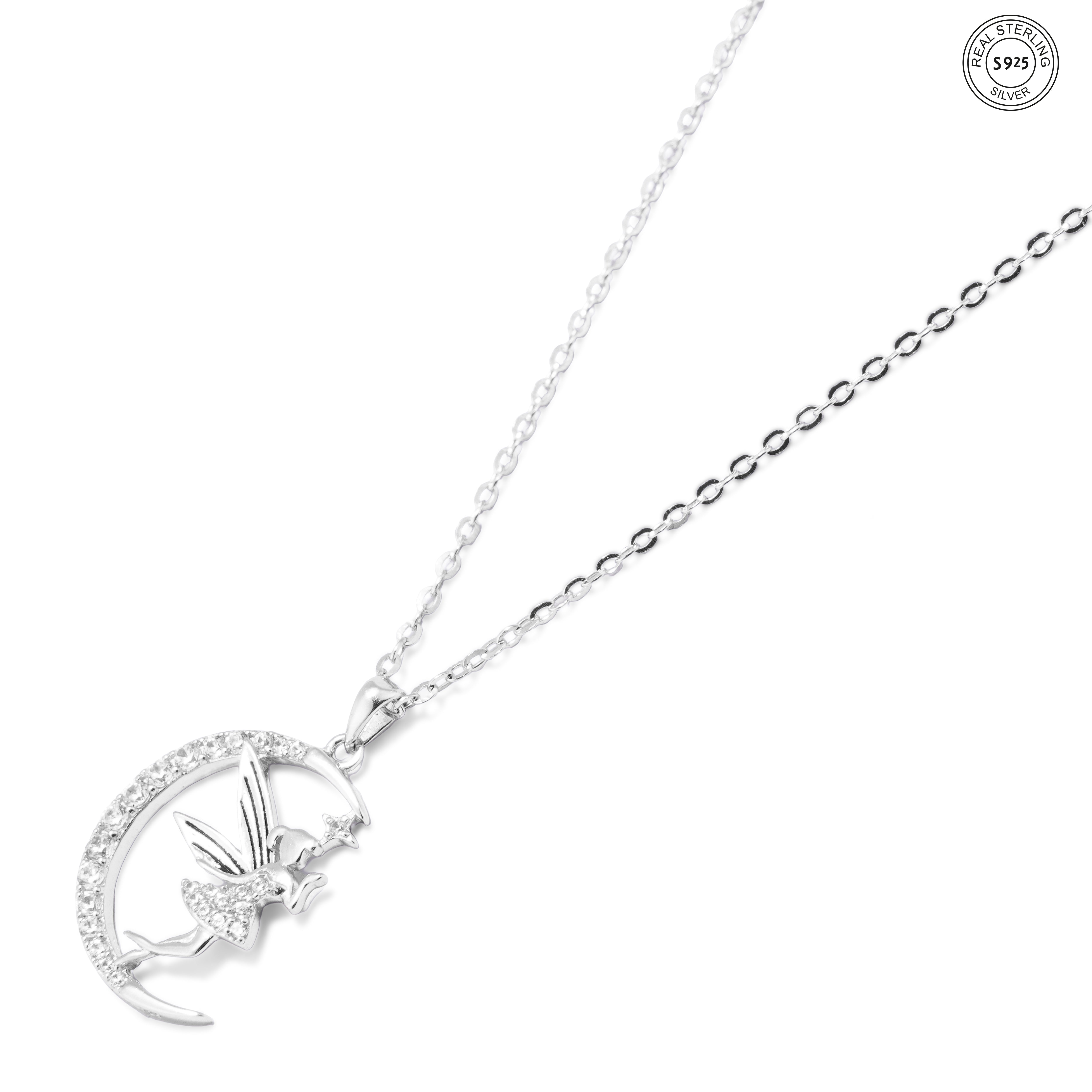 Silver Guardian Angel Pendant