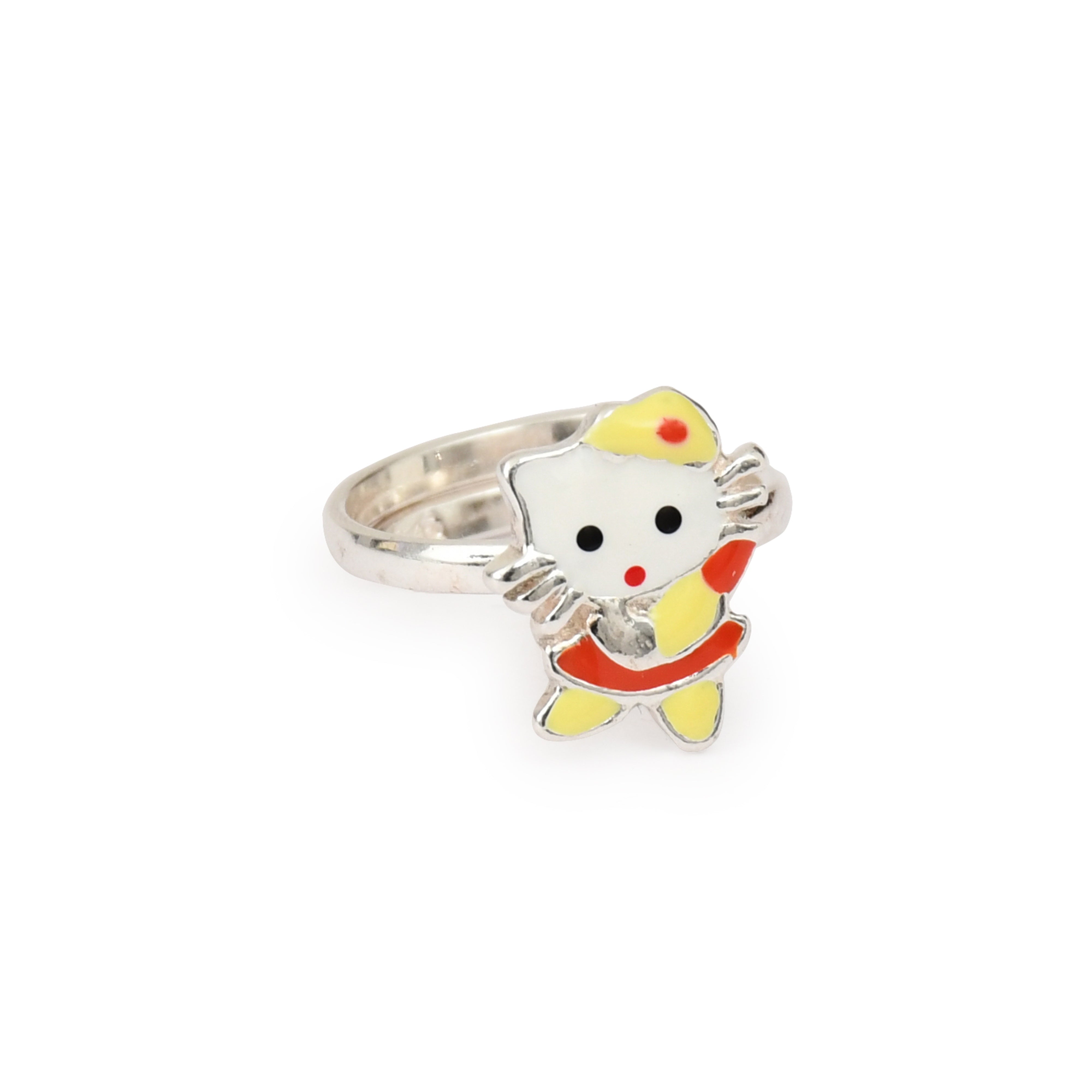 Cute Kitty Silver Ring