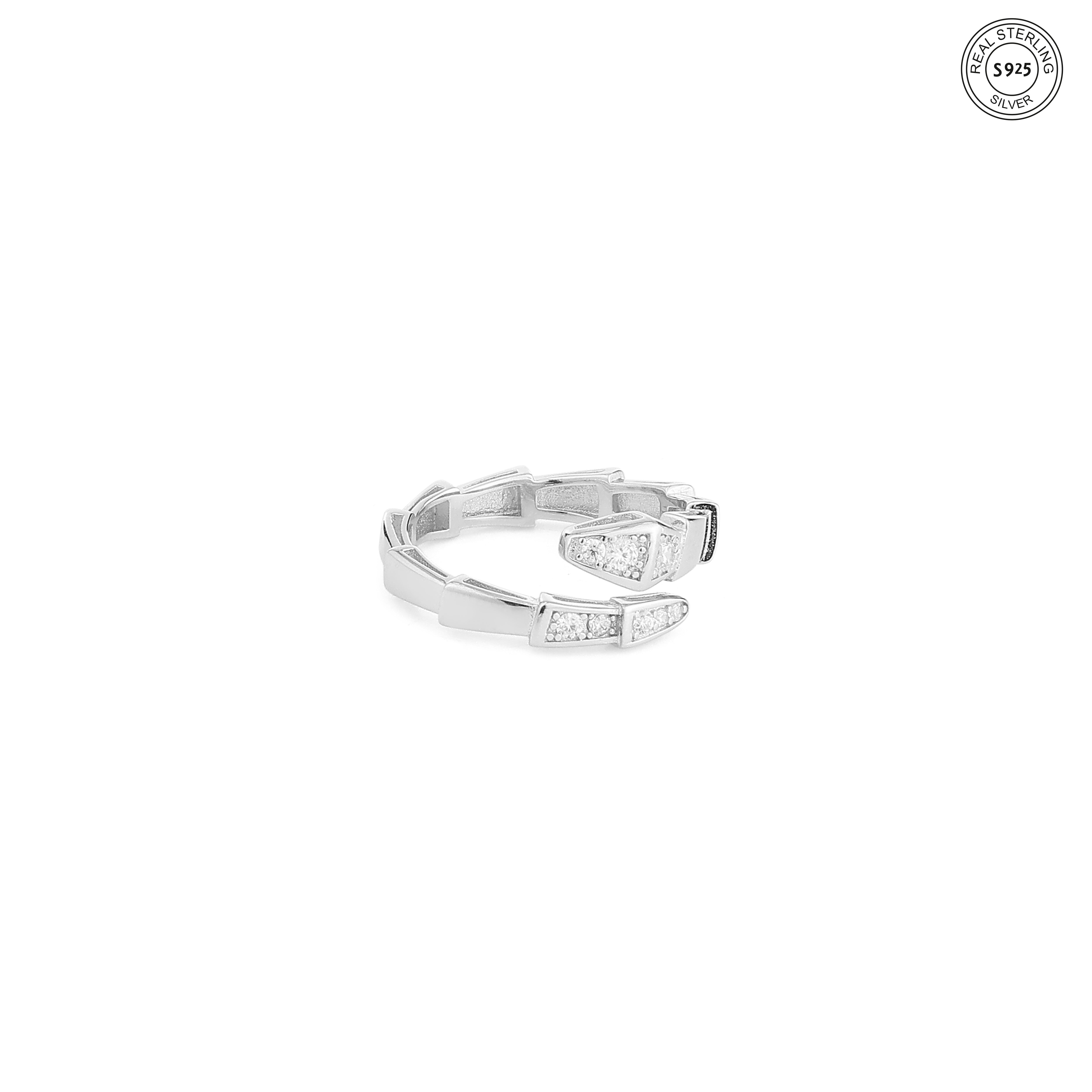 Serpent Edge Silver Ring