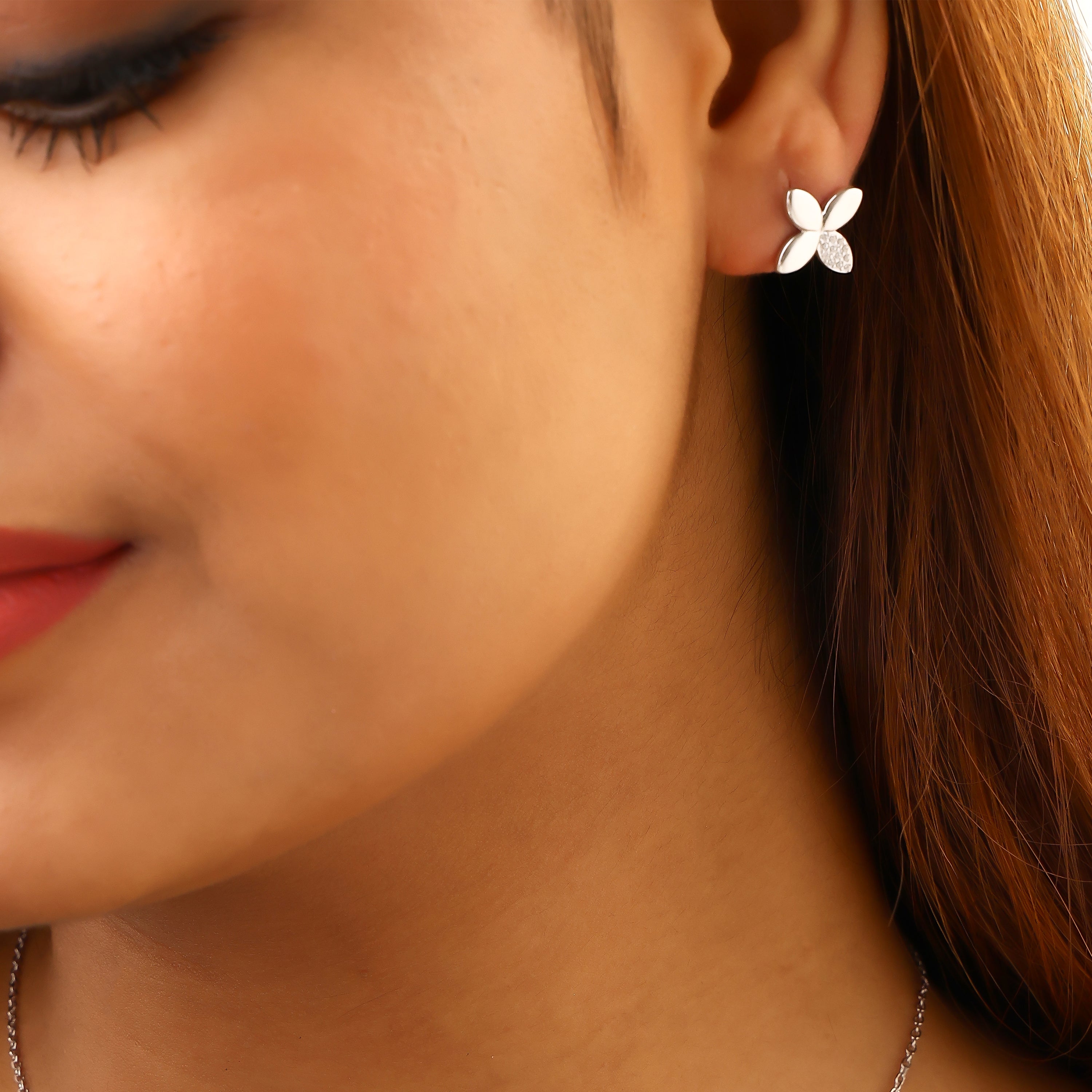 Petal Bloom Silver Pendant Set