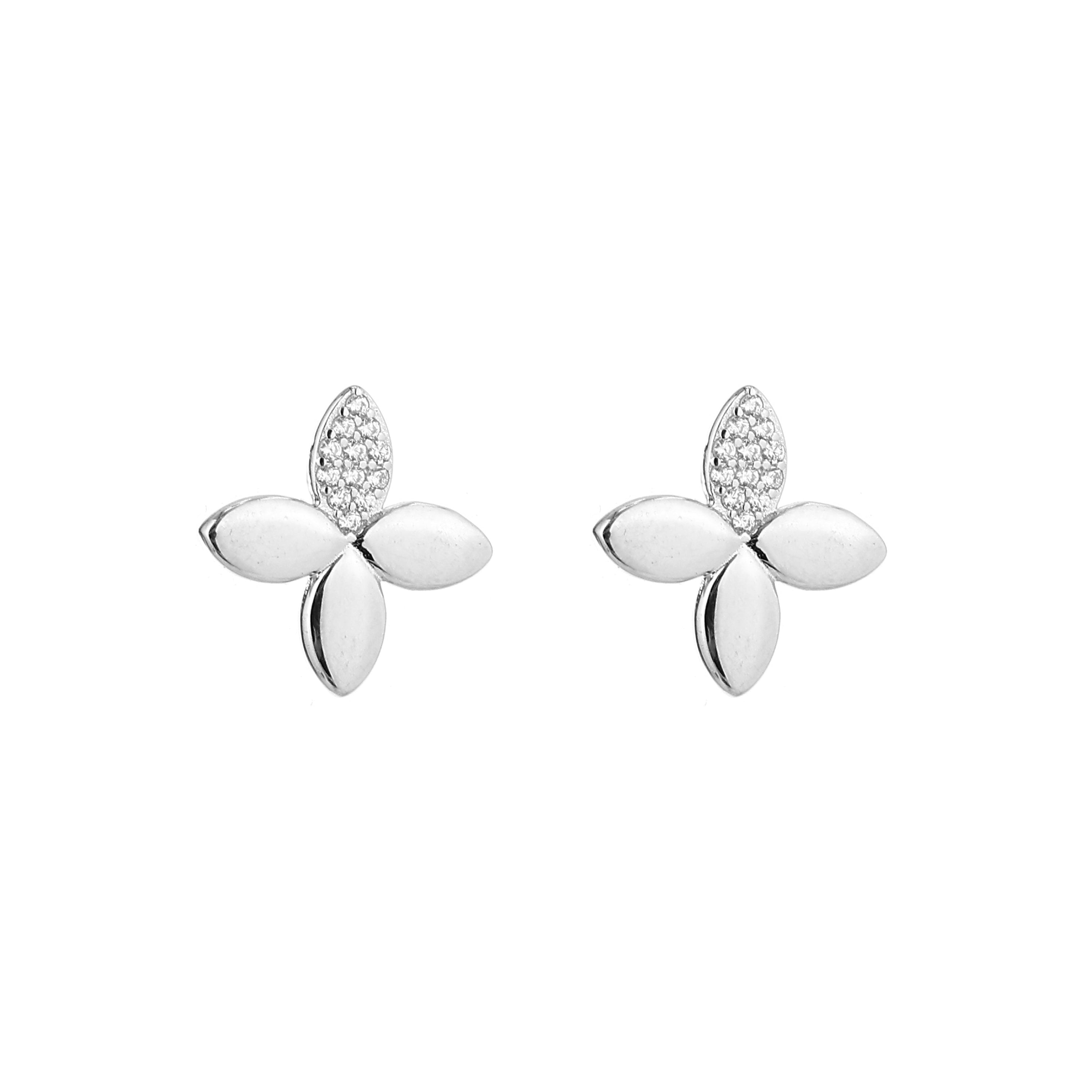 Petal Bloom Silver Pendant Set