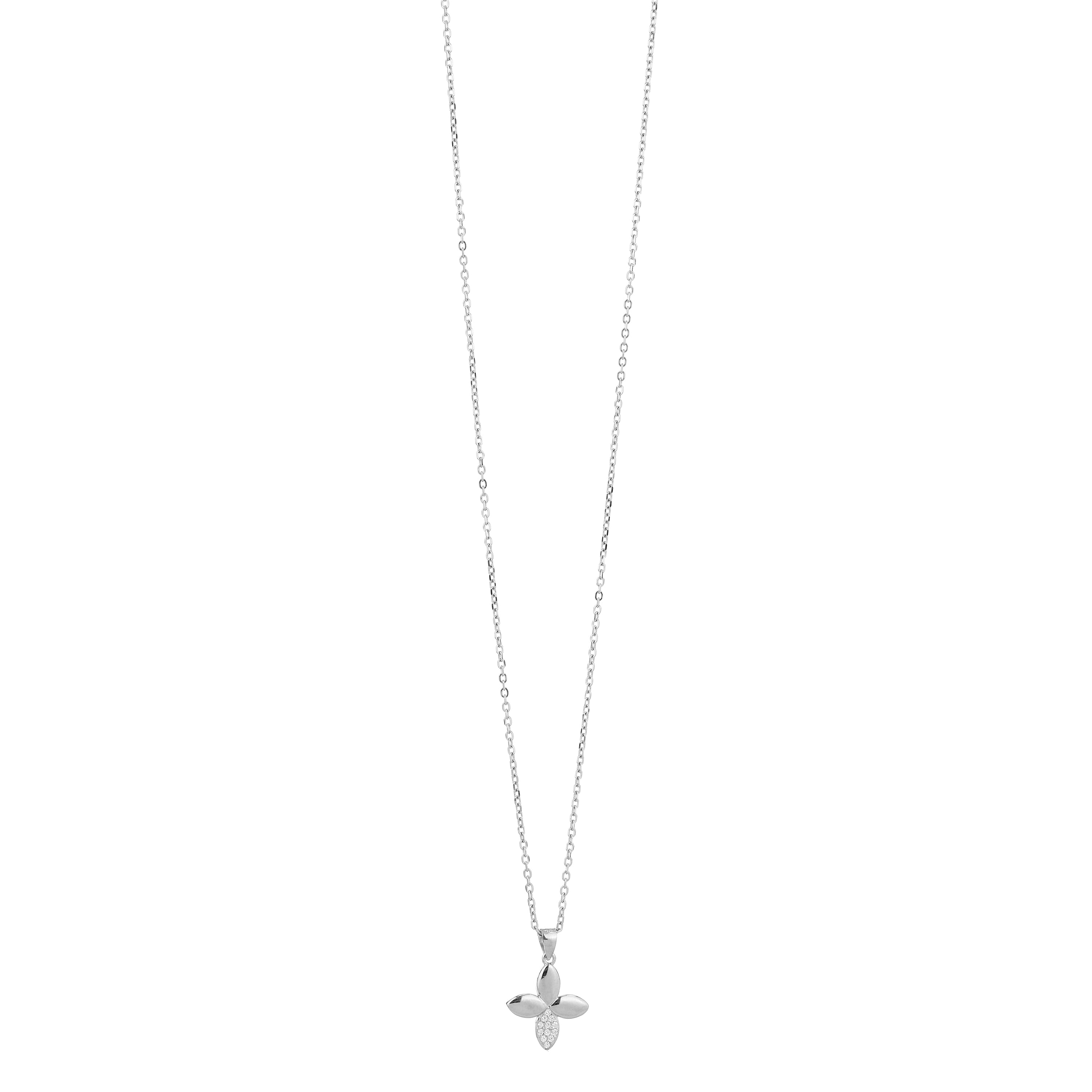 Petal Bloom Silver Pendant Set