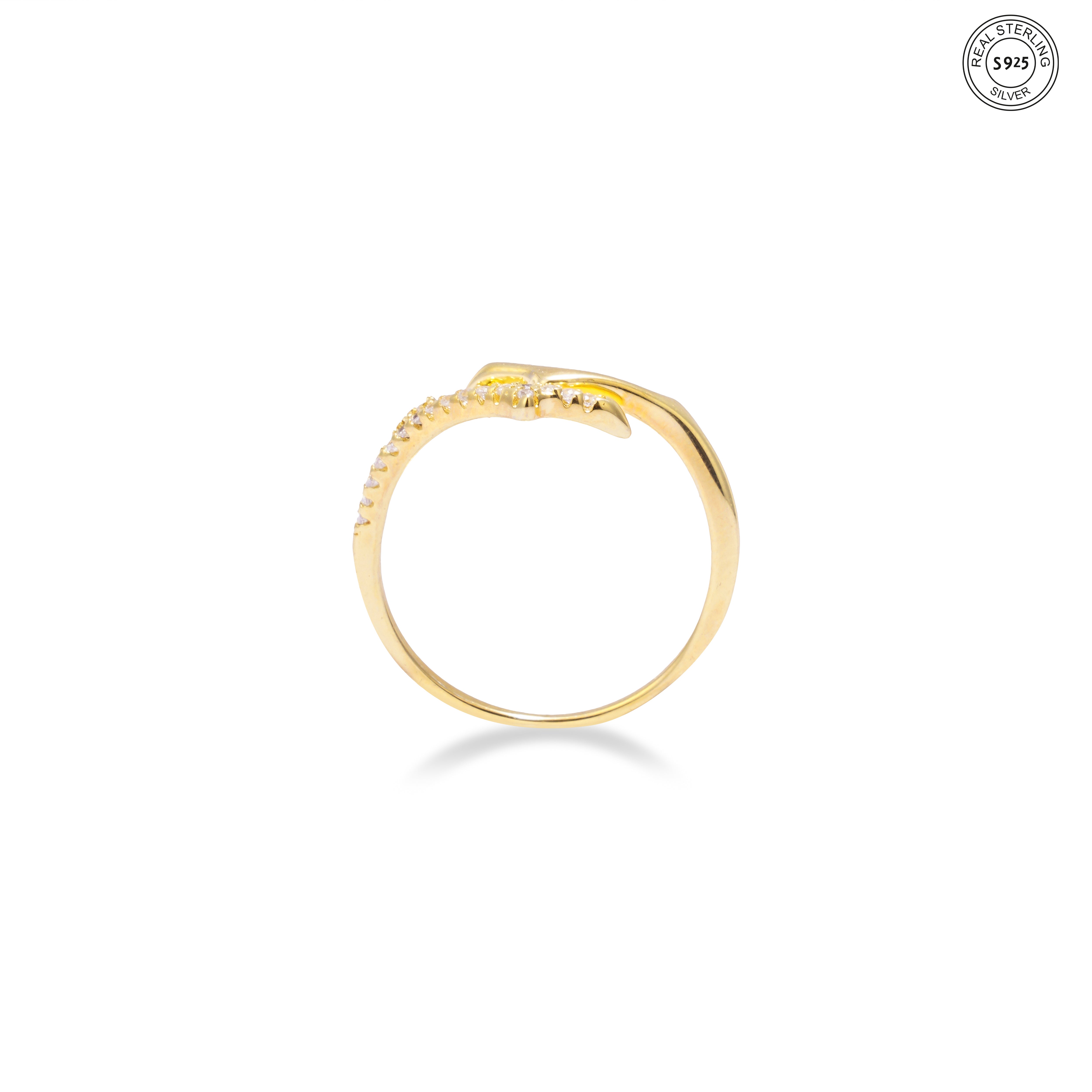 Adjustable vine gold ring lightweight daily wear