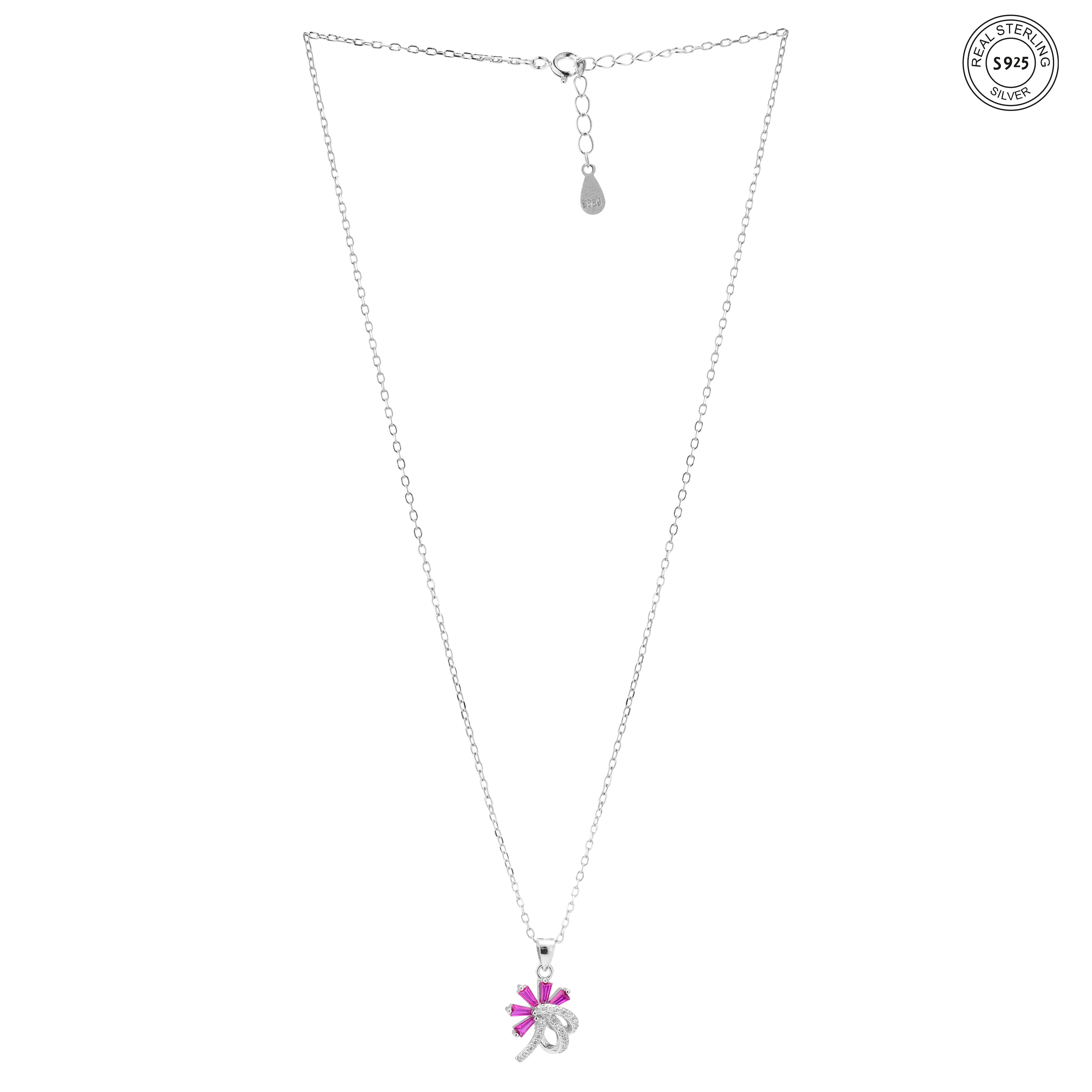 Contemporary silver pendant set elegant design