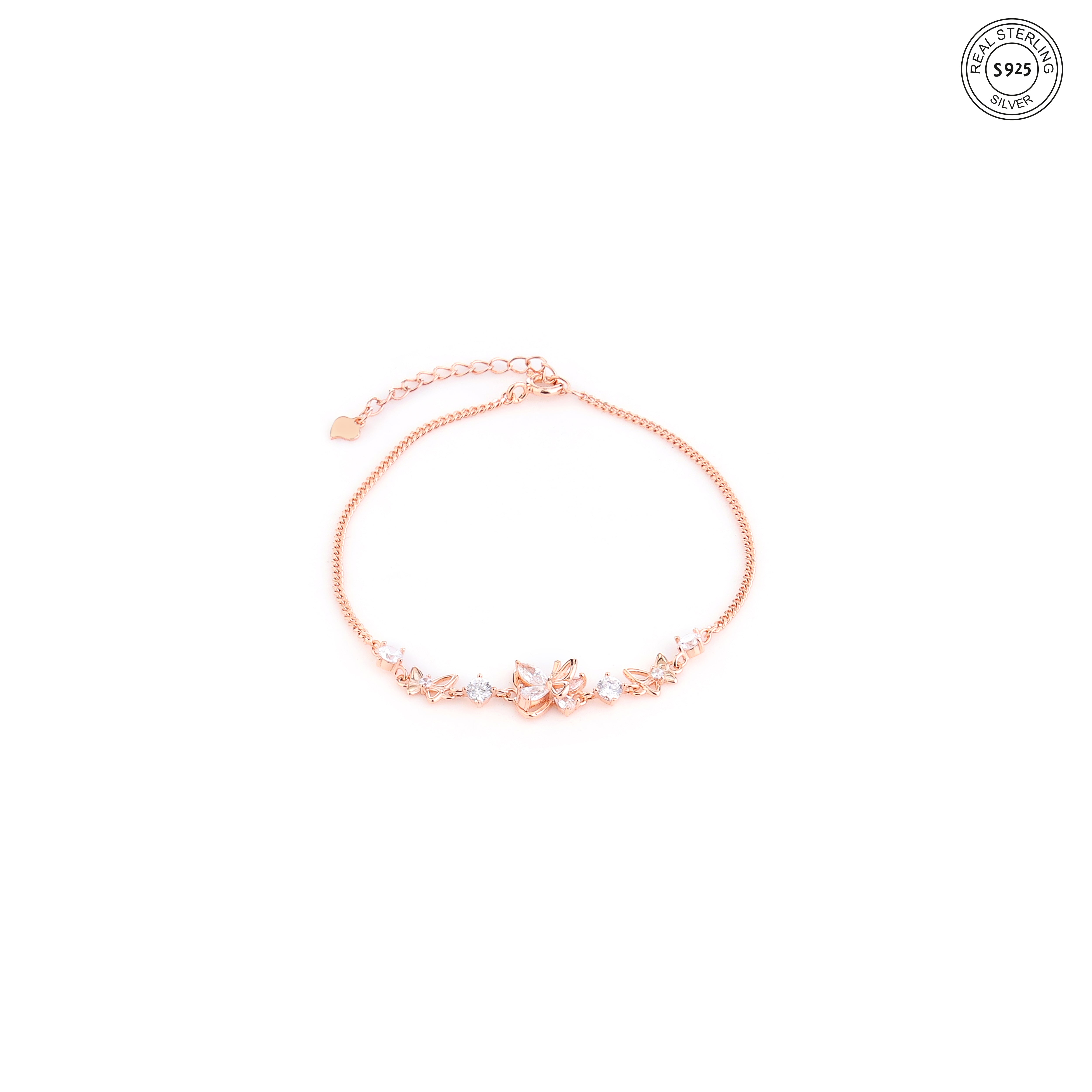 Dainty silver charm bracelet for girls minimalist aesthetic jewelry