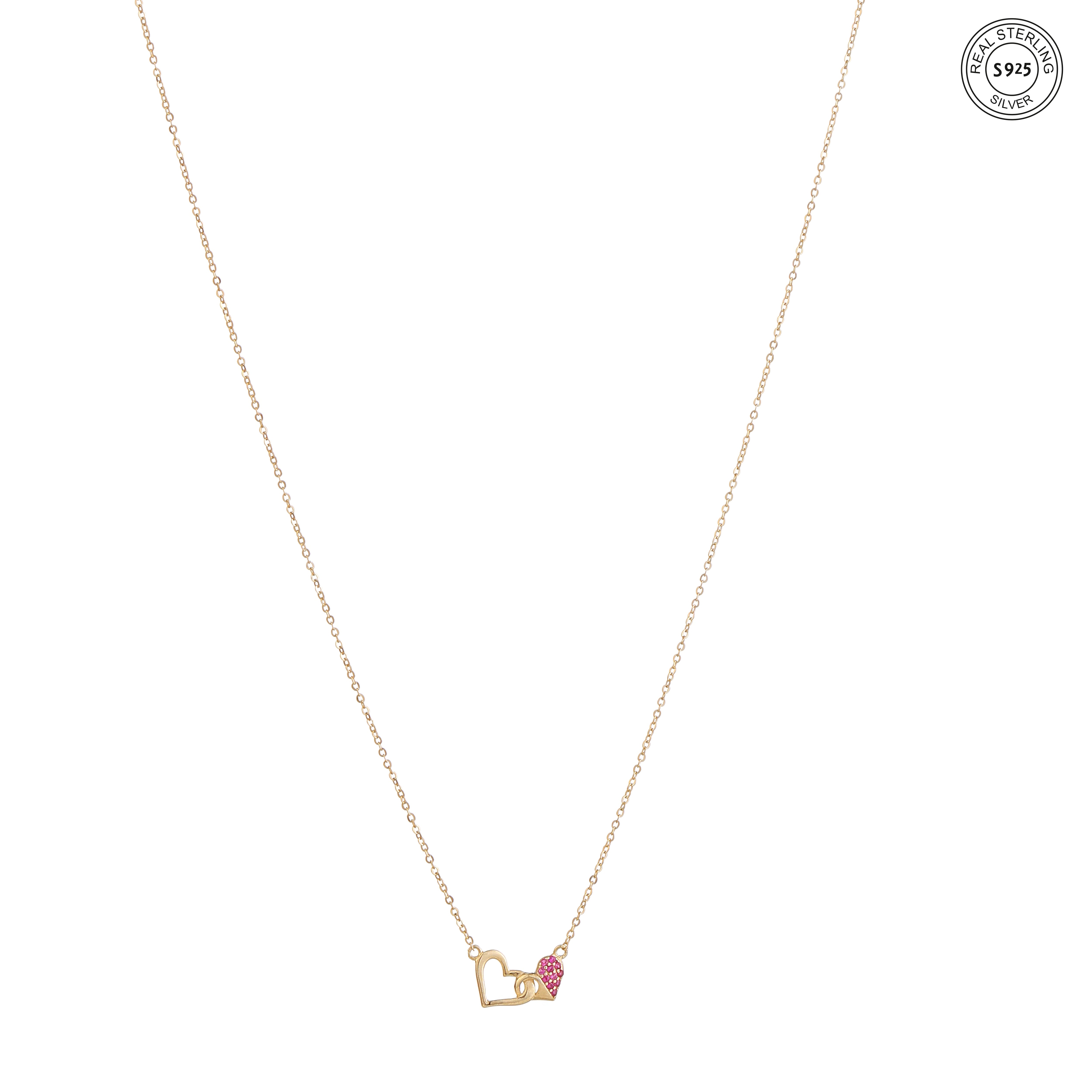Dainty heart silver necklace for women minimalist everyday jewelry