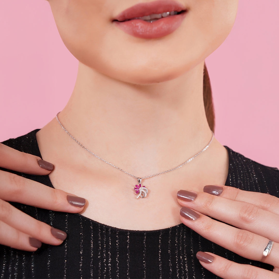 Elegant silver flare design jewelry set