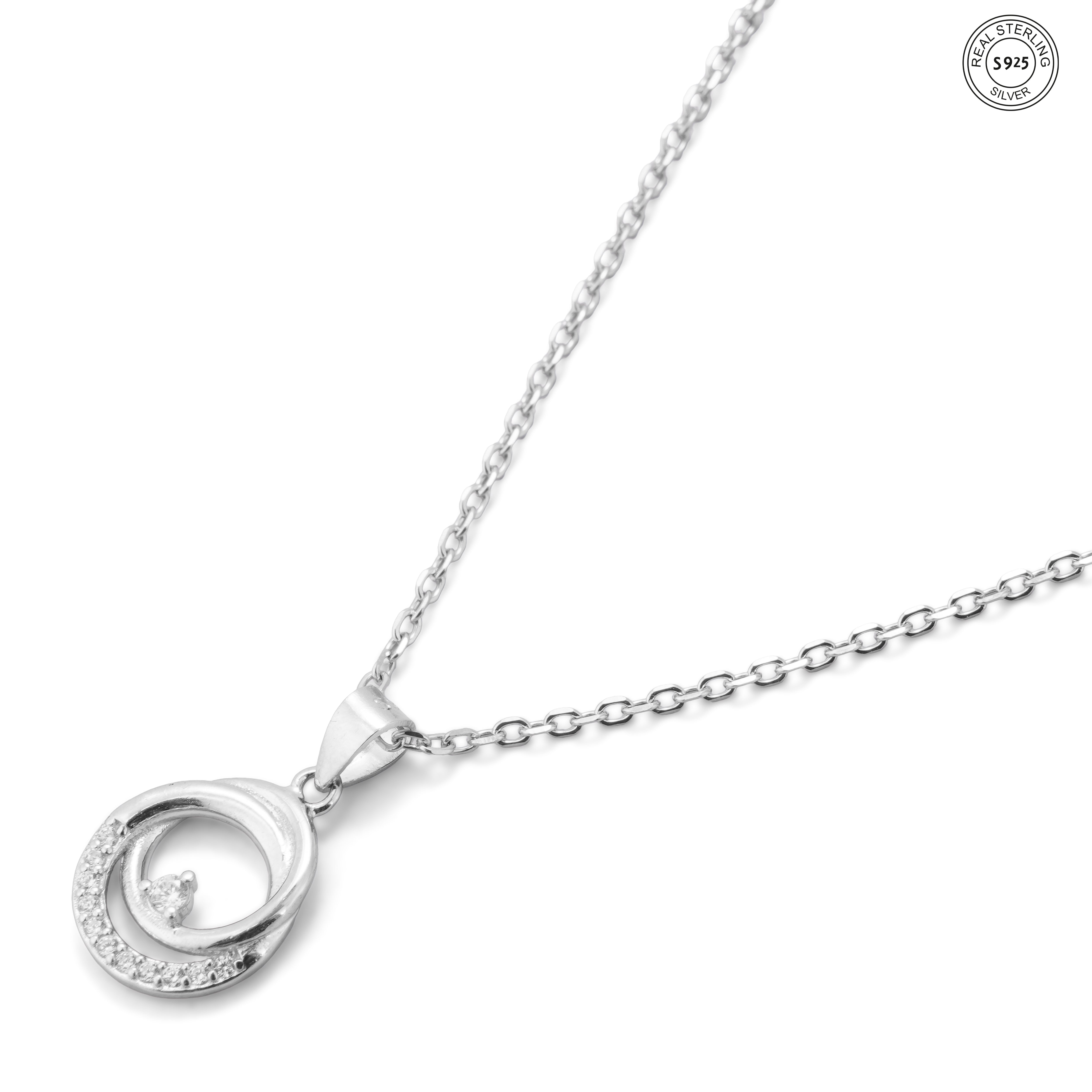 Elegant silver jewelry set for women