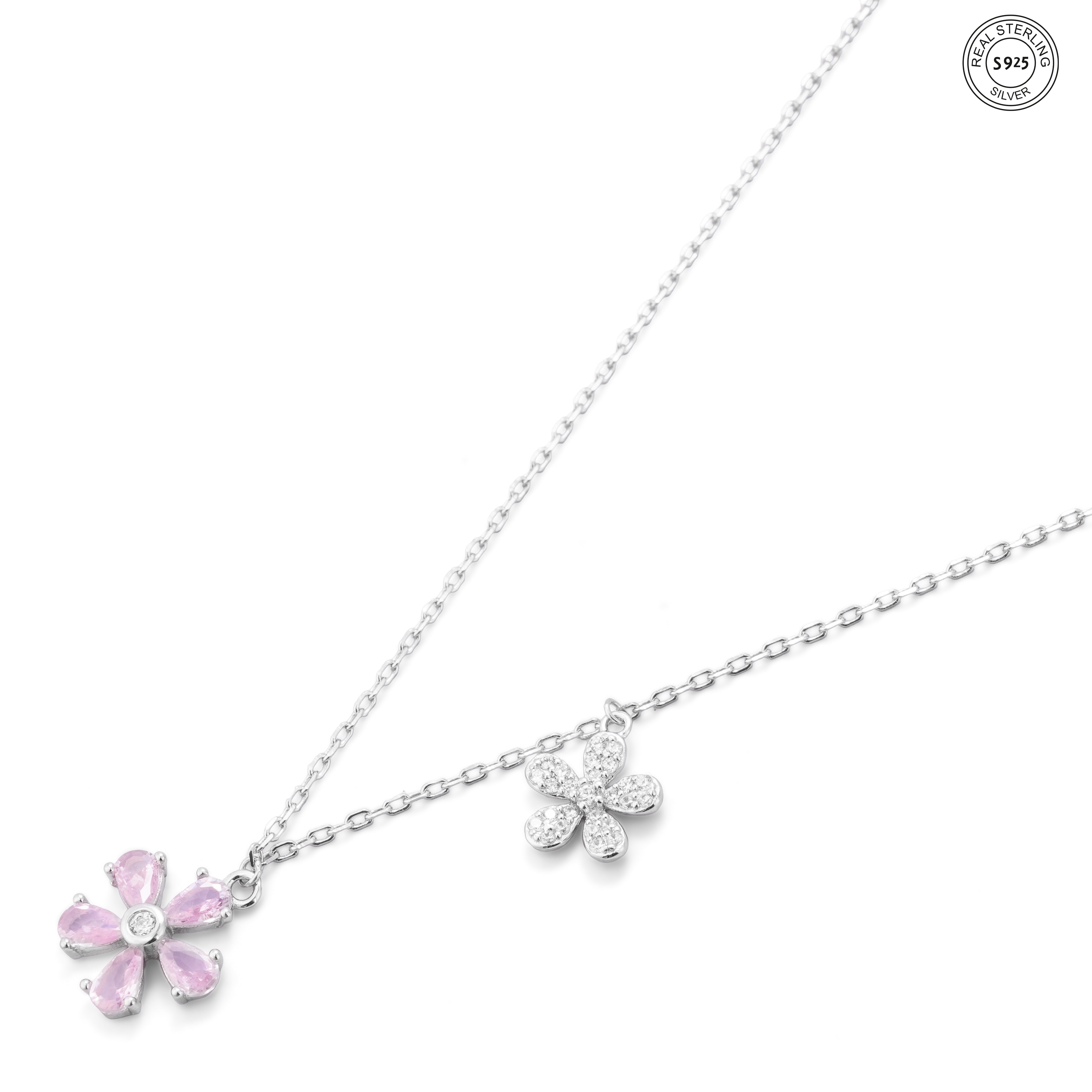 925 silver flower design pendant for women elegant daily wear