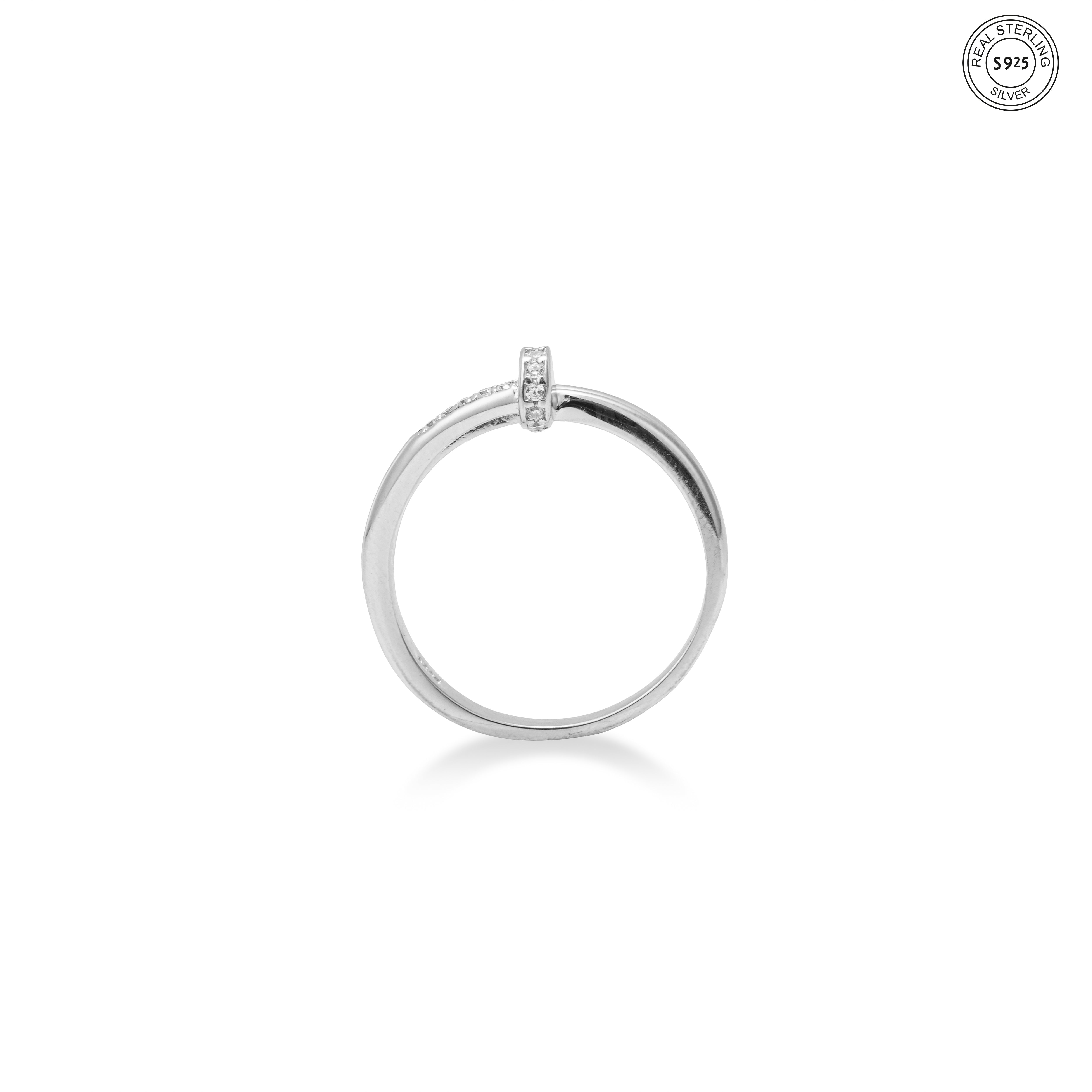 Lightweight silver band ring for women minimalist daily wear