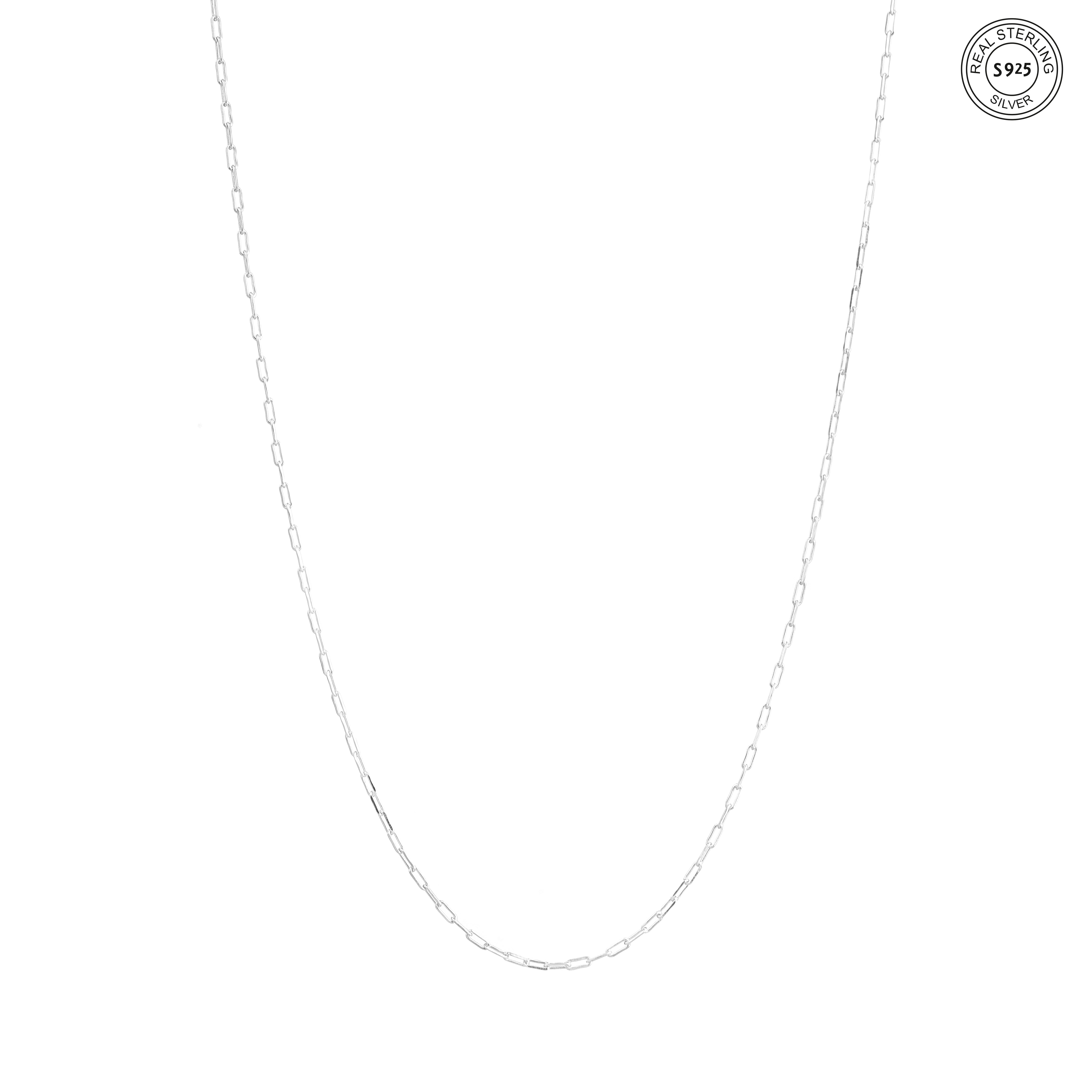 Lightweight silver chain necklace for women