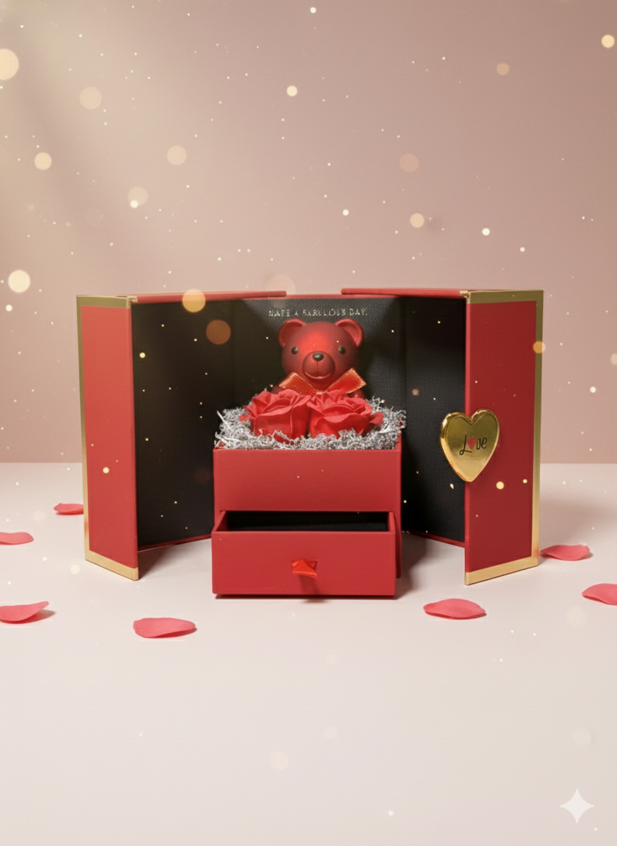 Lovely teddy gift box cute romantic packaging