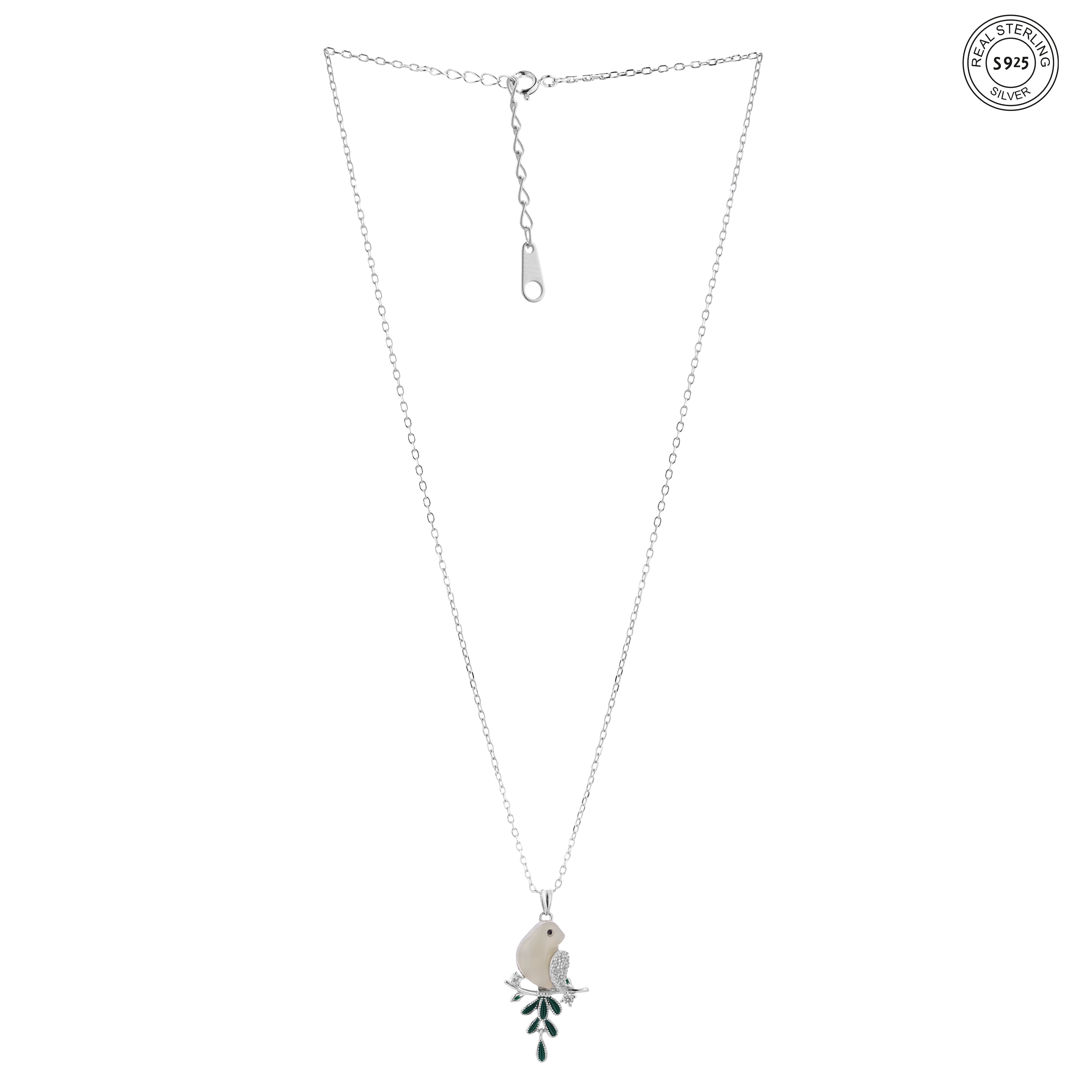 Minimal bird pendant silver lightweight daily wear