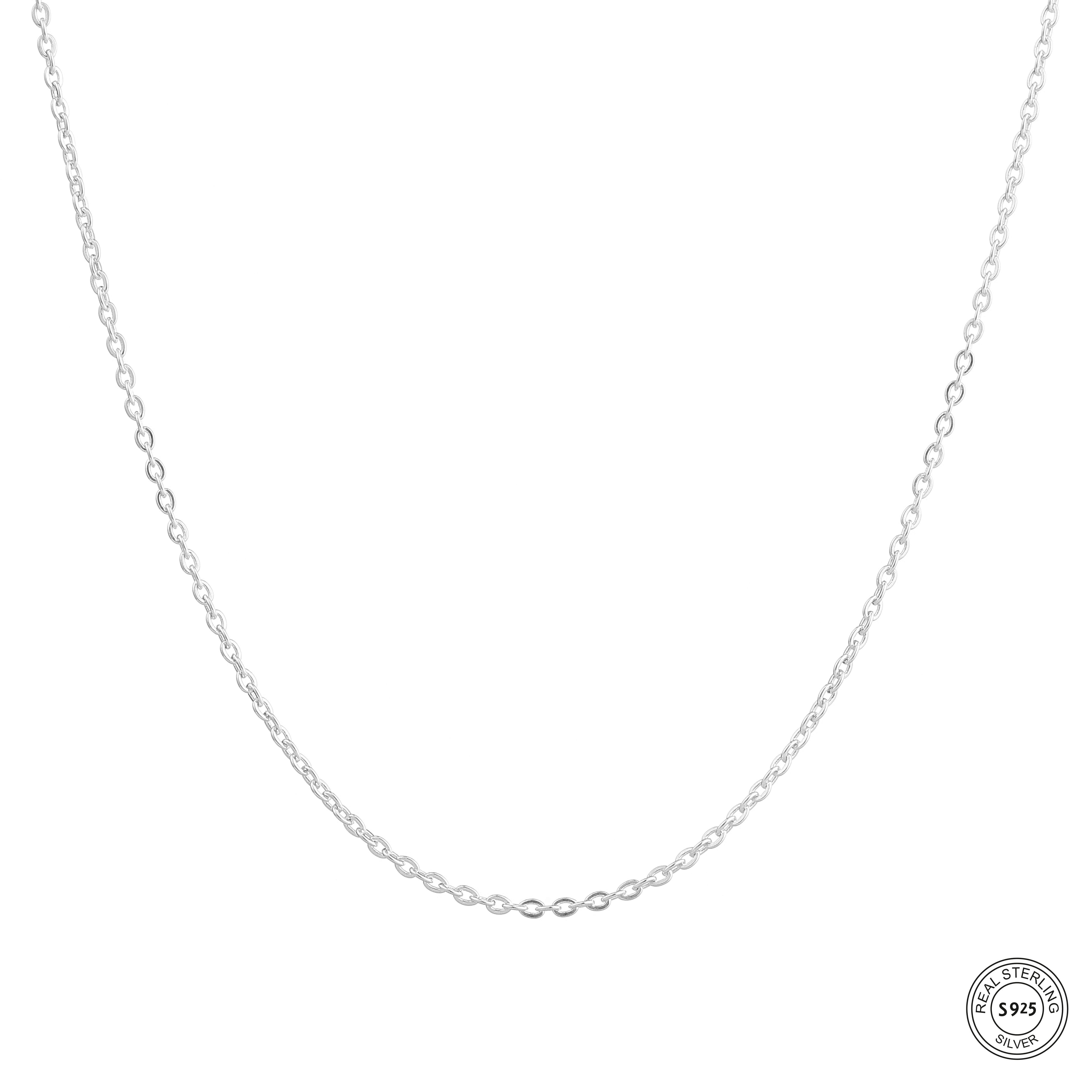Minimal link silver chain lightweight daily wear