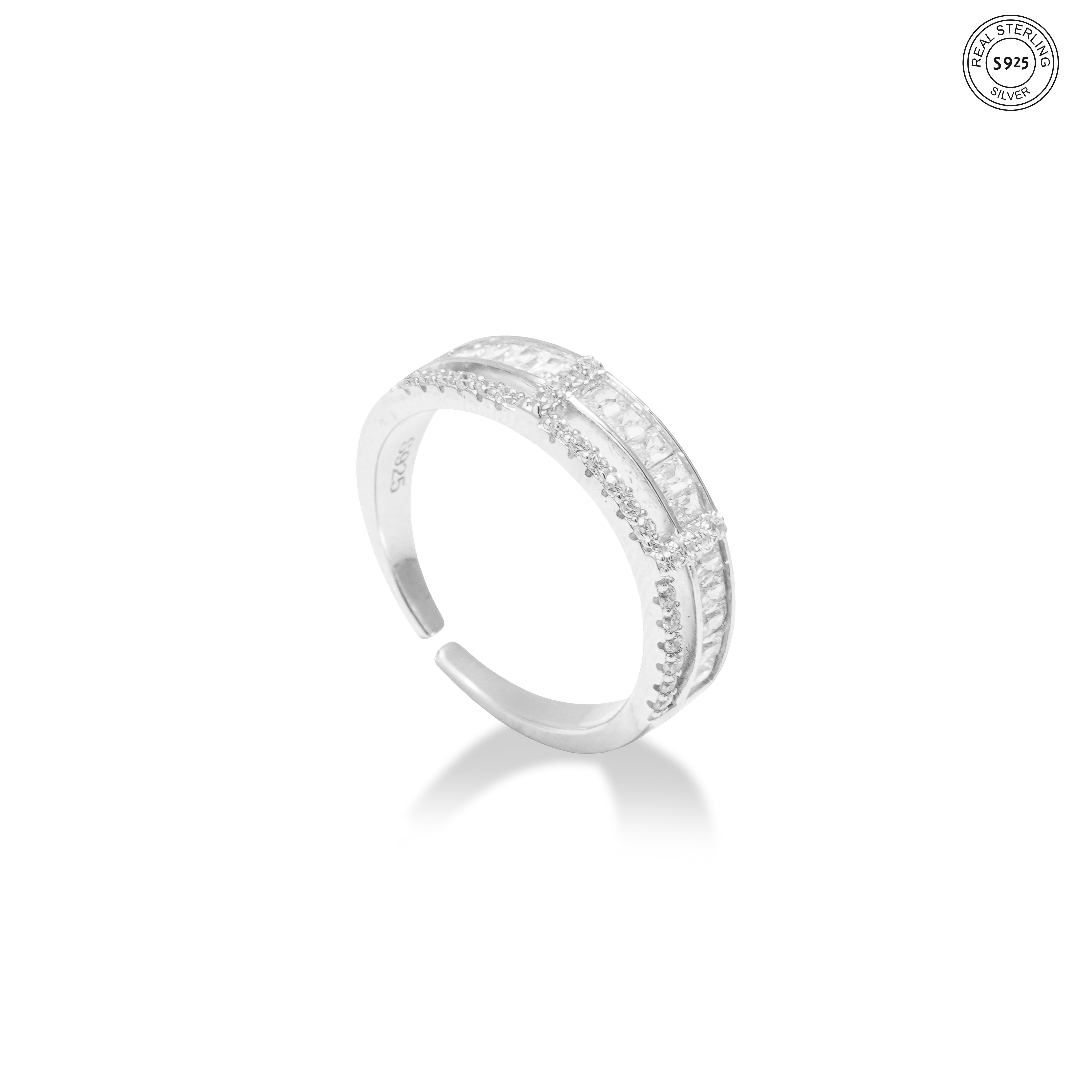 Minimal silver band ring elegant daily wear